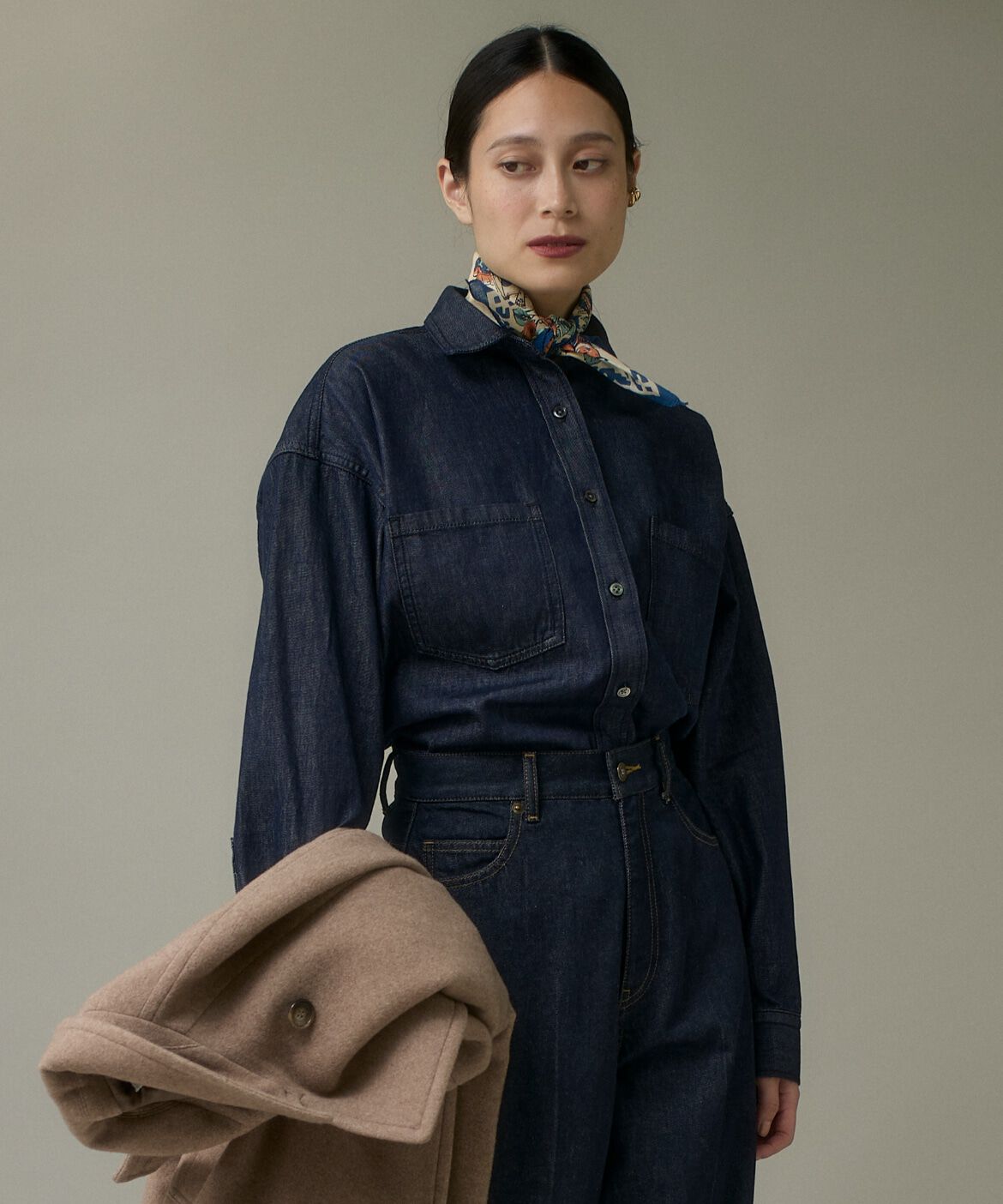 I.T.'S international「オーバーサイズ反応染デニムシャツ」|シャツ・ブラウス|