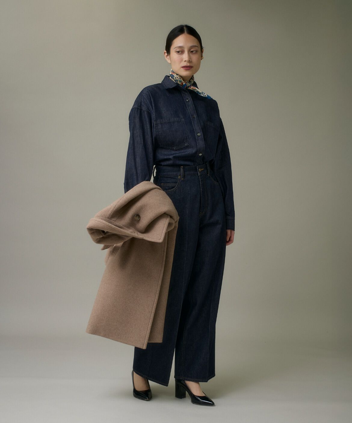 I.T.'S international「オーバーサイズ反応染デニムシャツ」|シャツ・ブラウス|