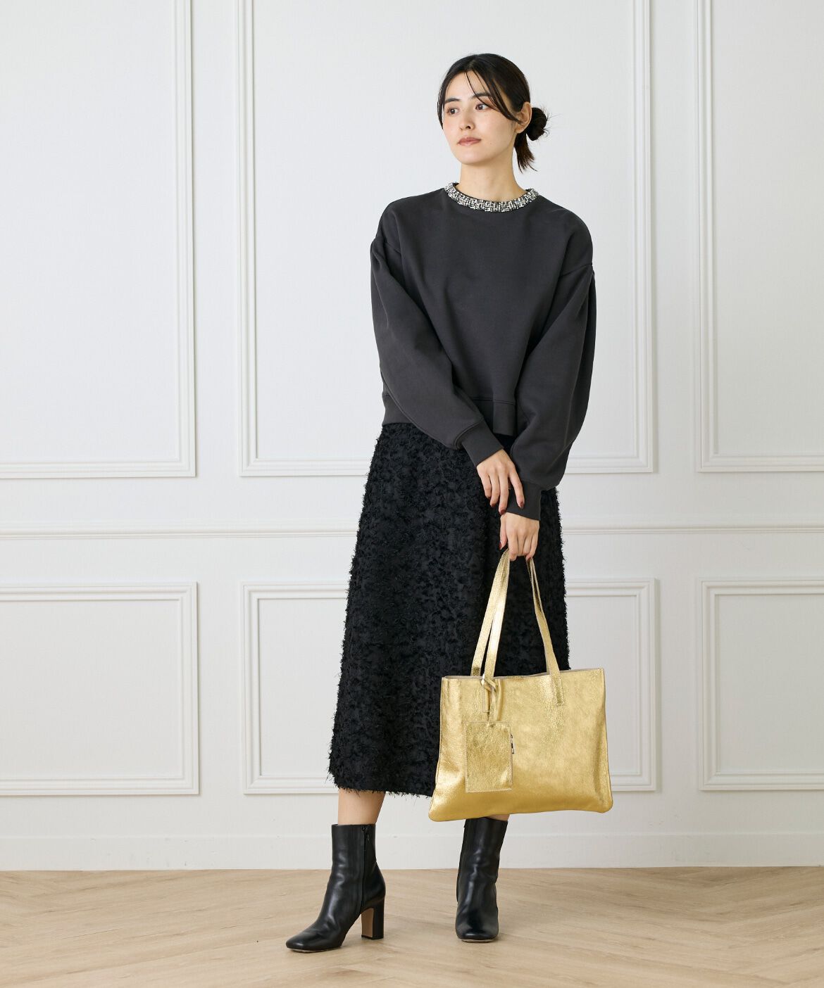 Le Souk「メタリックレザートートバッグ《ANDREA CARDONE/アンドレア カルドネ》 」|トートバッグ|