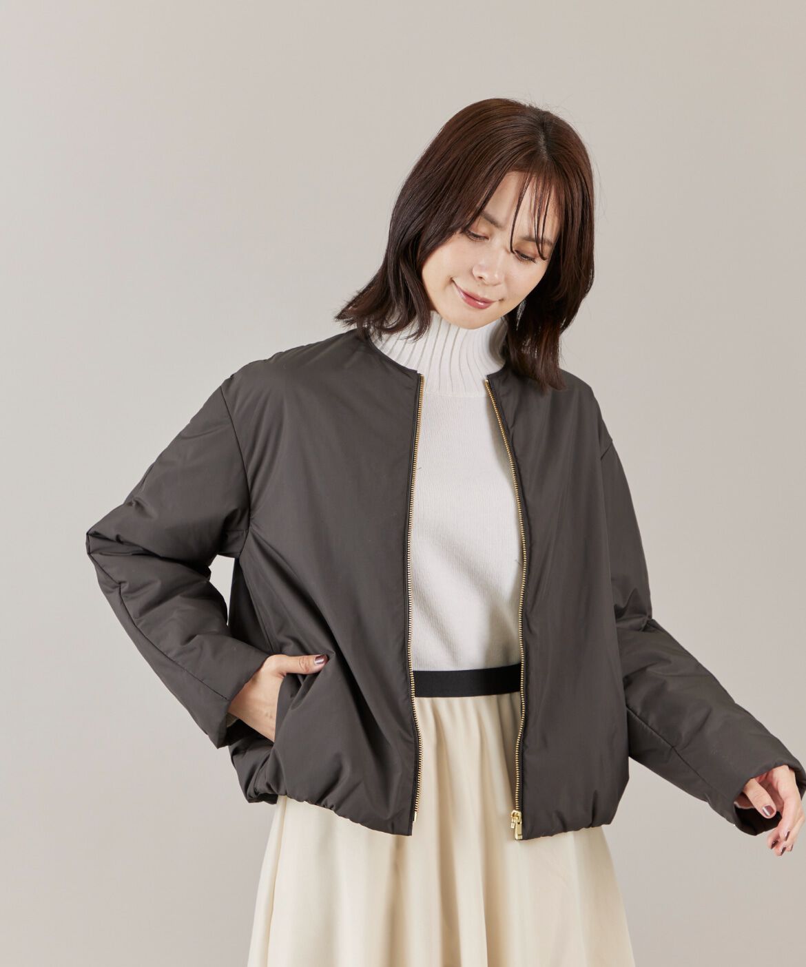 INED「ノーカラー中綿ブルゾン《LIMONTA EAST》」|その他|