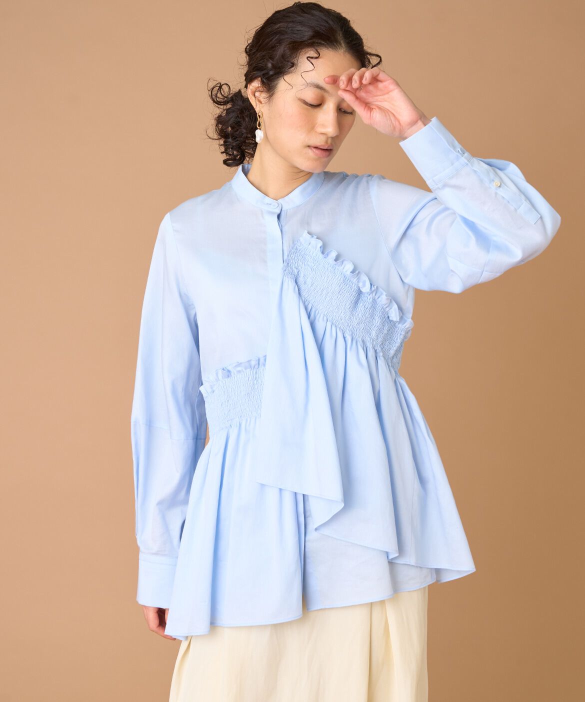 la veille by SUPERIOR CLOSET「シャーリングブラウス　」|シャツ・ブラウス|