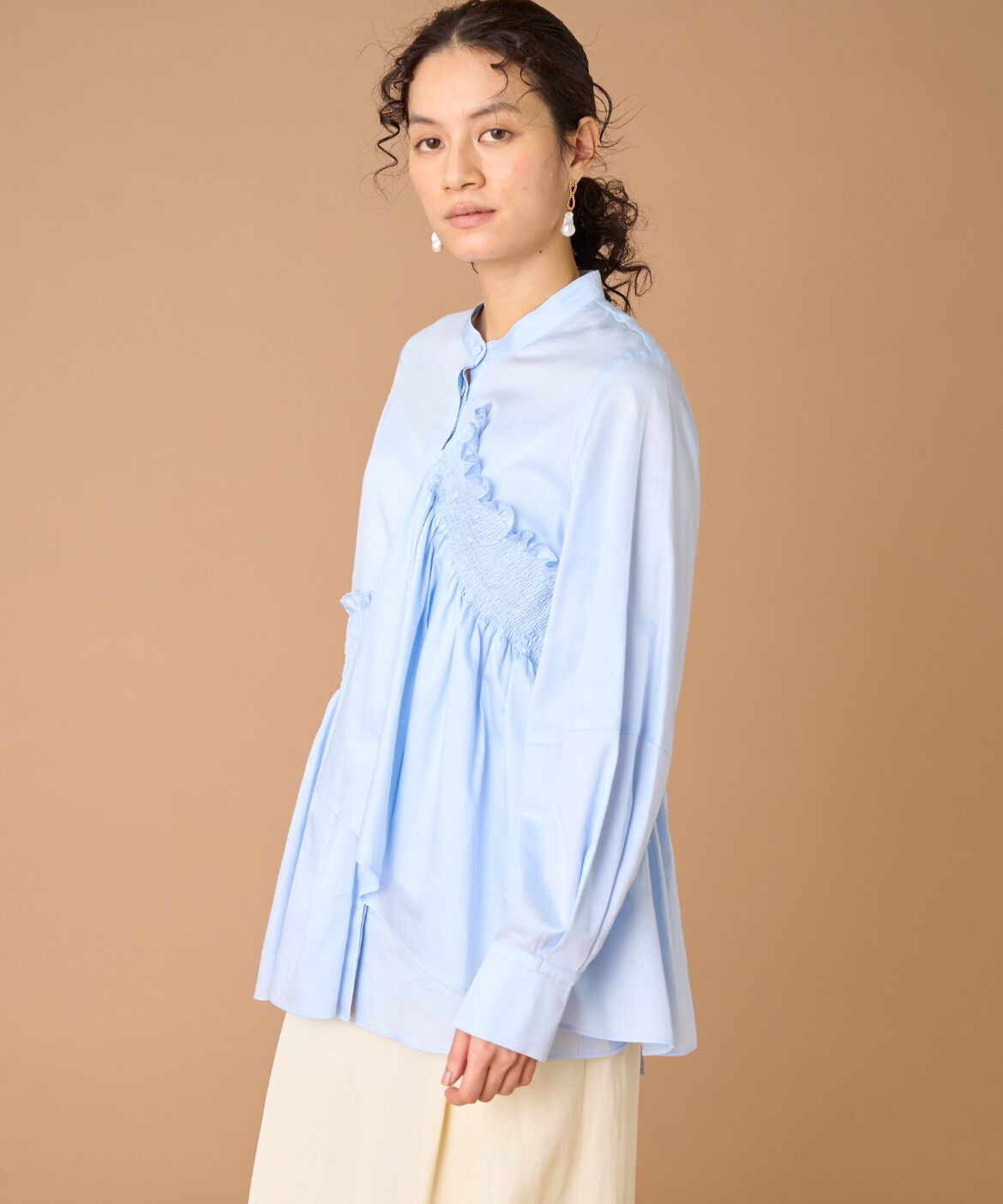 la veille by SUPERIOR CLOSET「シャーリングブラウス　」|シャツ・ブラウス|