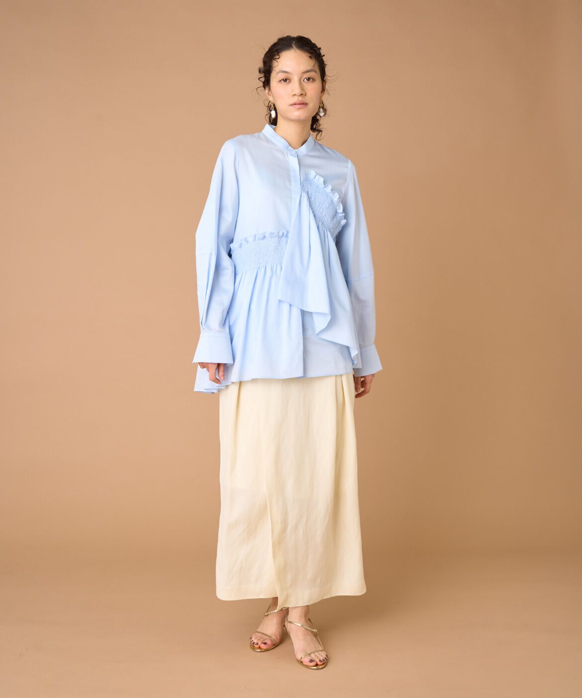 la veille by SUPERIOR CLOSET「シャーリングブラウス　」|シャツ・ブラウス|