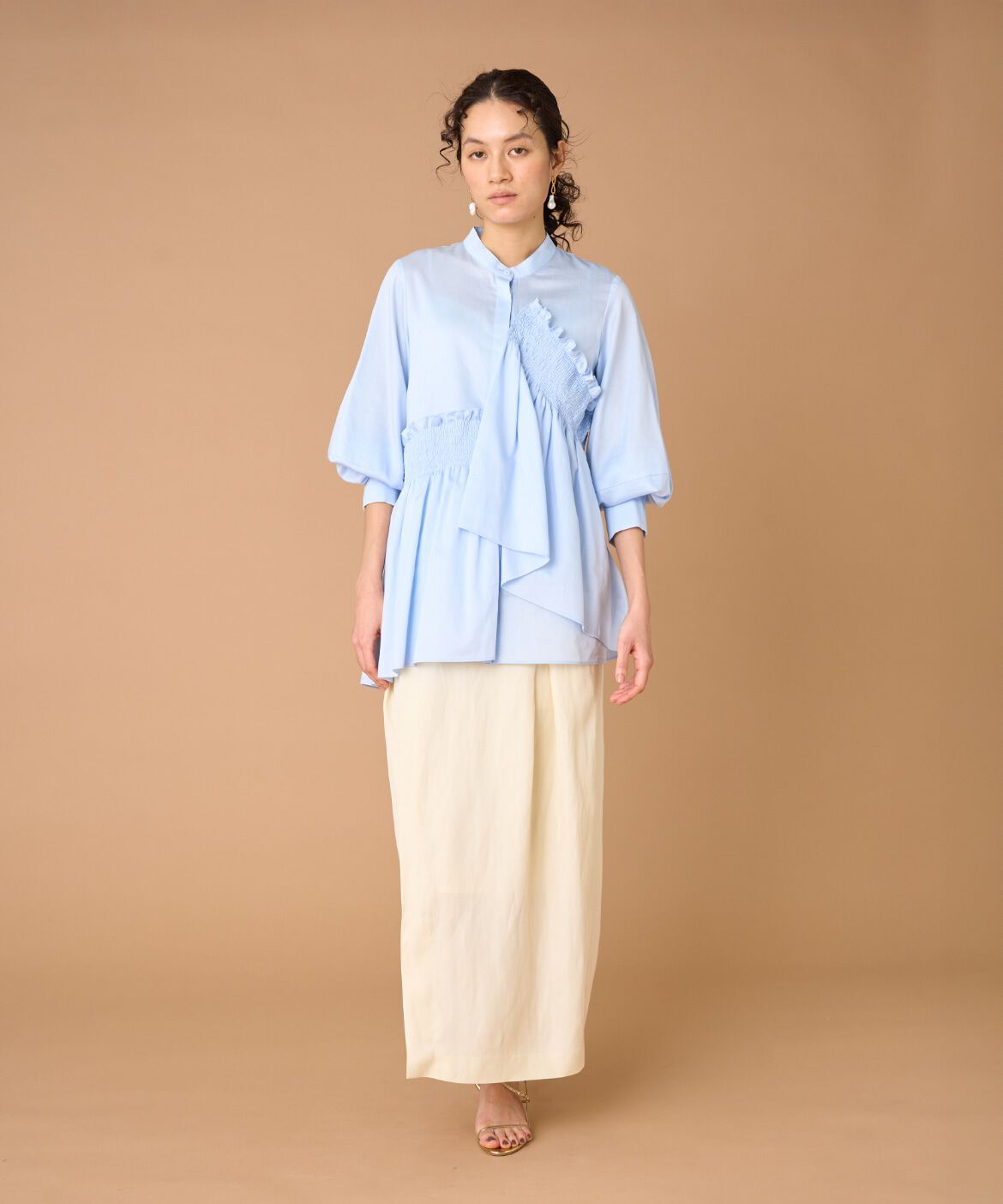 la veille by SUPERIOR CLOSET「シャーリングブラウス　」|シャツ・ブラウス|