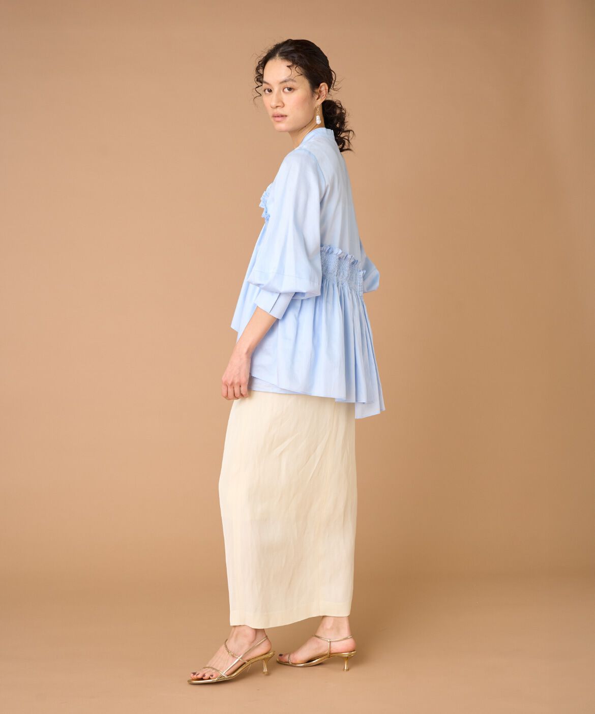 la veille by SUPERIOR CLOSET「シャーリングブラウス　」|シャツ・ブラウス|