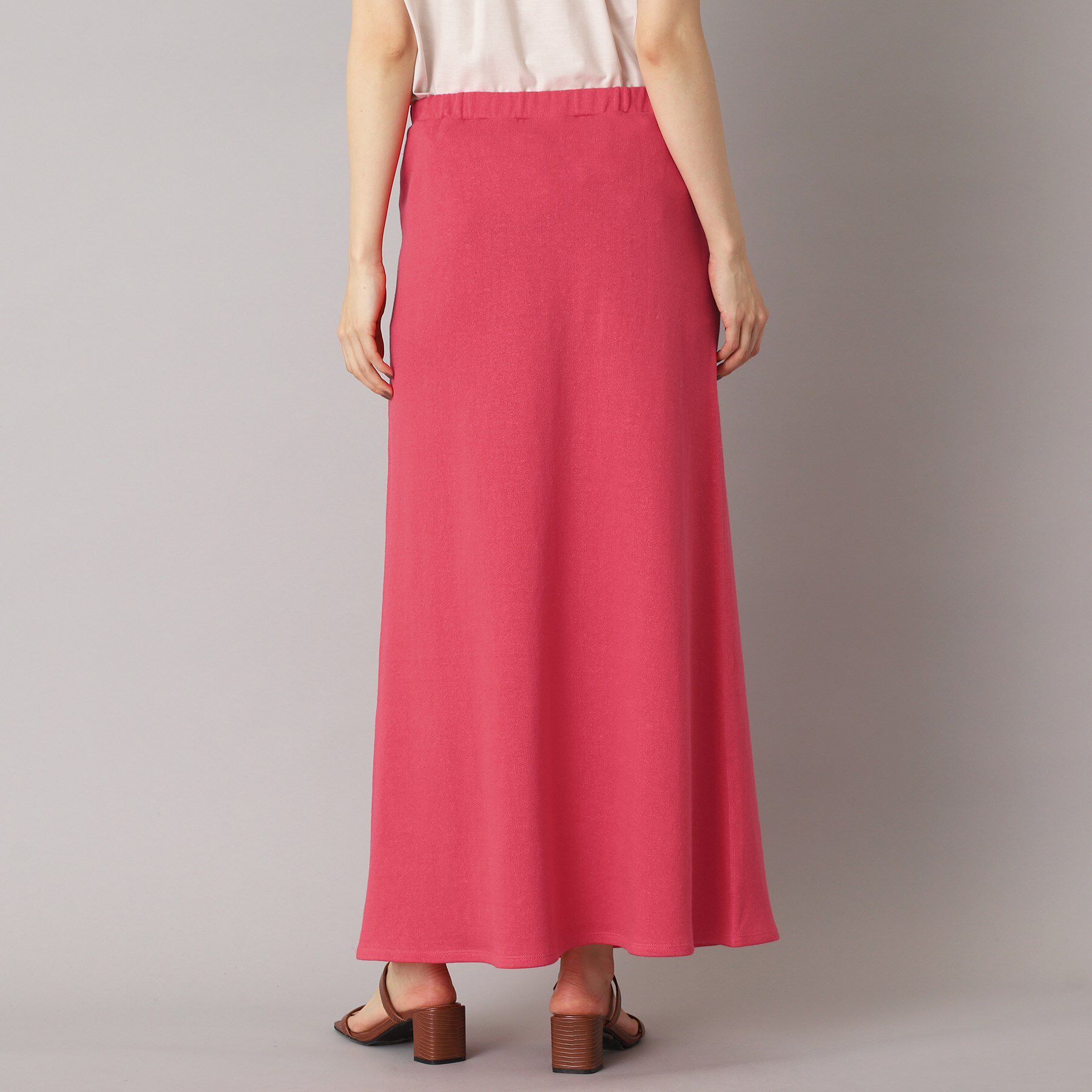 DRESSTERIOR「【洗える/ウエストゴム/セットアップ可】リネン裏毛スカート」|スカート|