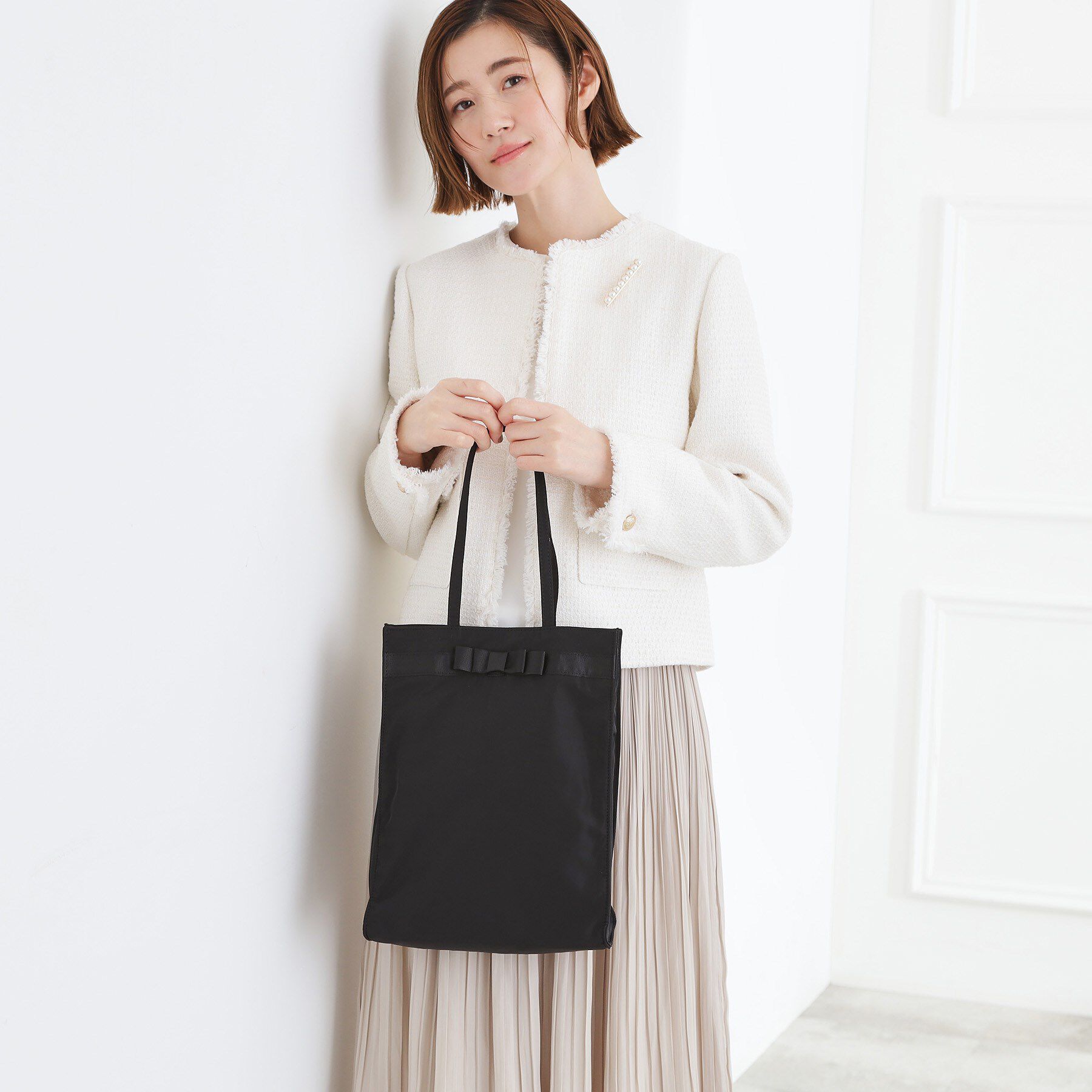 grove「【セレモニー】リボン縦トート」|トートバッグ|