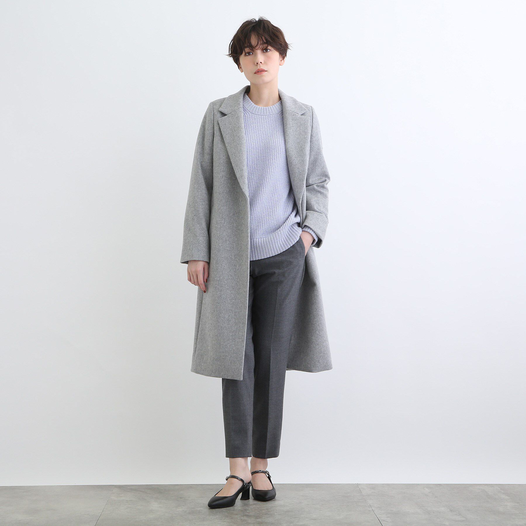 INDIVI「【定番人気！/名品コート/日本製】ウール100%チェスターコート」|チェスターコート|