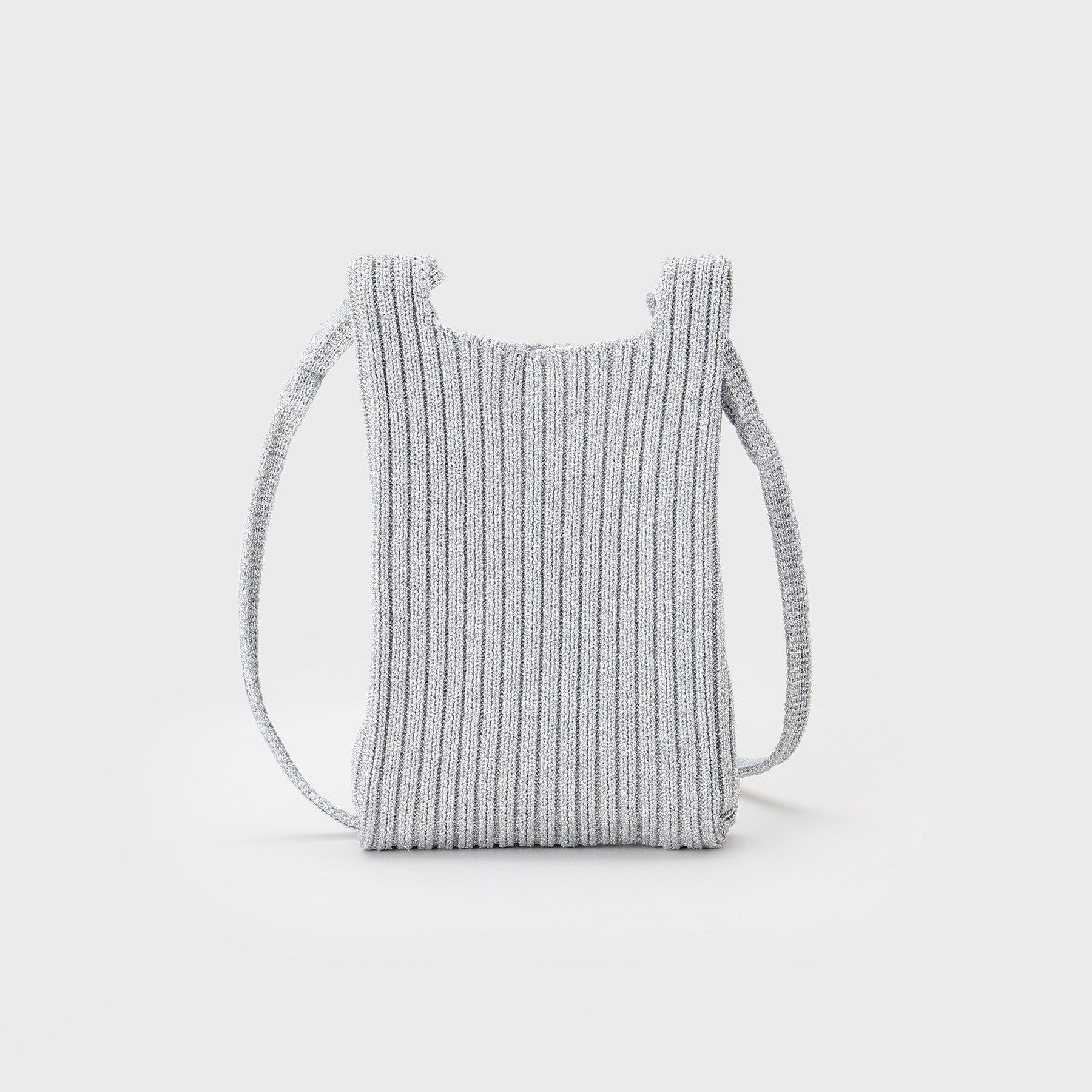 INDIVI「【大人ラメ／スマホ入れ】ニット素材ミニポシェット」|ショルダー・メッセンジャー|