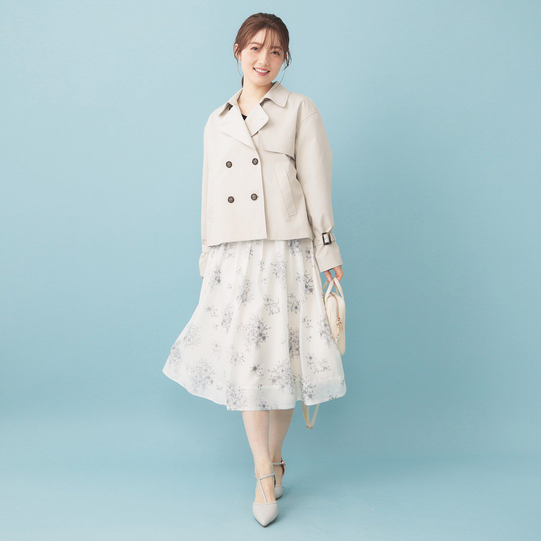 index「キャンディスリーブショートトレンチコート【洗濯機OK/撥水/防花粉】《5col》」|トレンチコート|