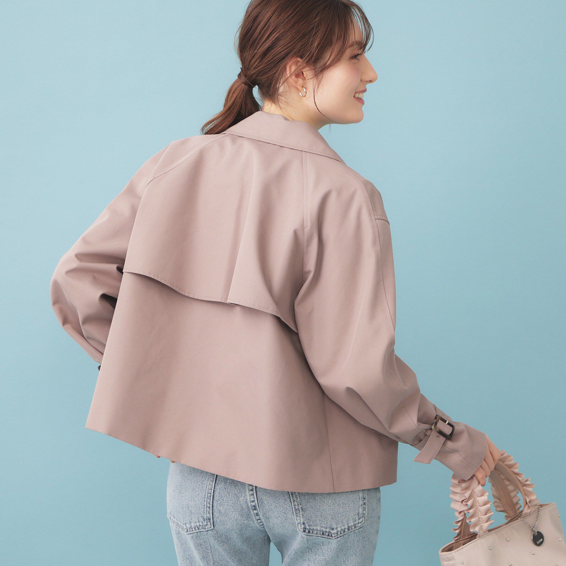 index「キャンディスリーブショートトレンチコート【洗濯機OK/撥水/防花粉】《5col》」|トレンチコート|