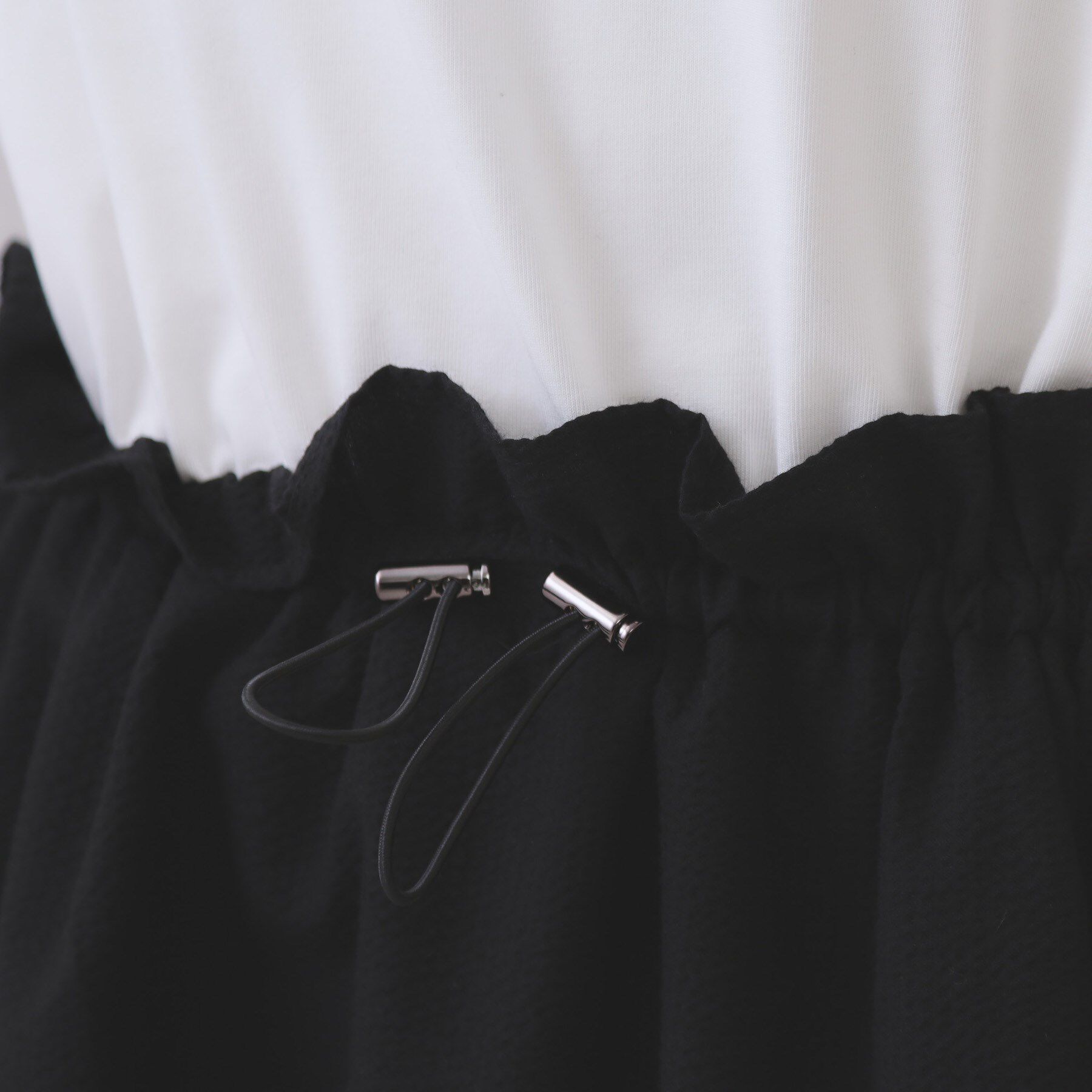 OPAQUE.CLIP「配色サッカードッキングワンピース【洗濯機洗い可】」|ワンピース|