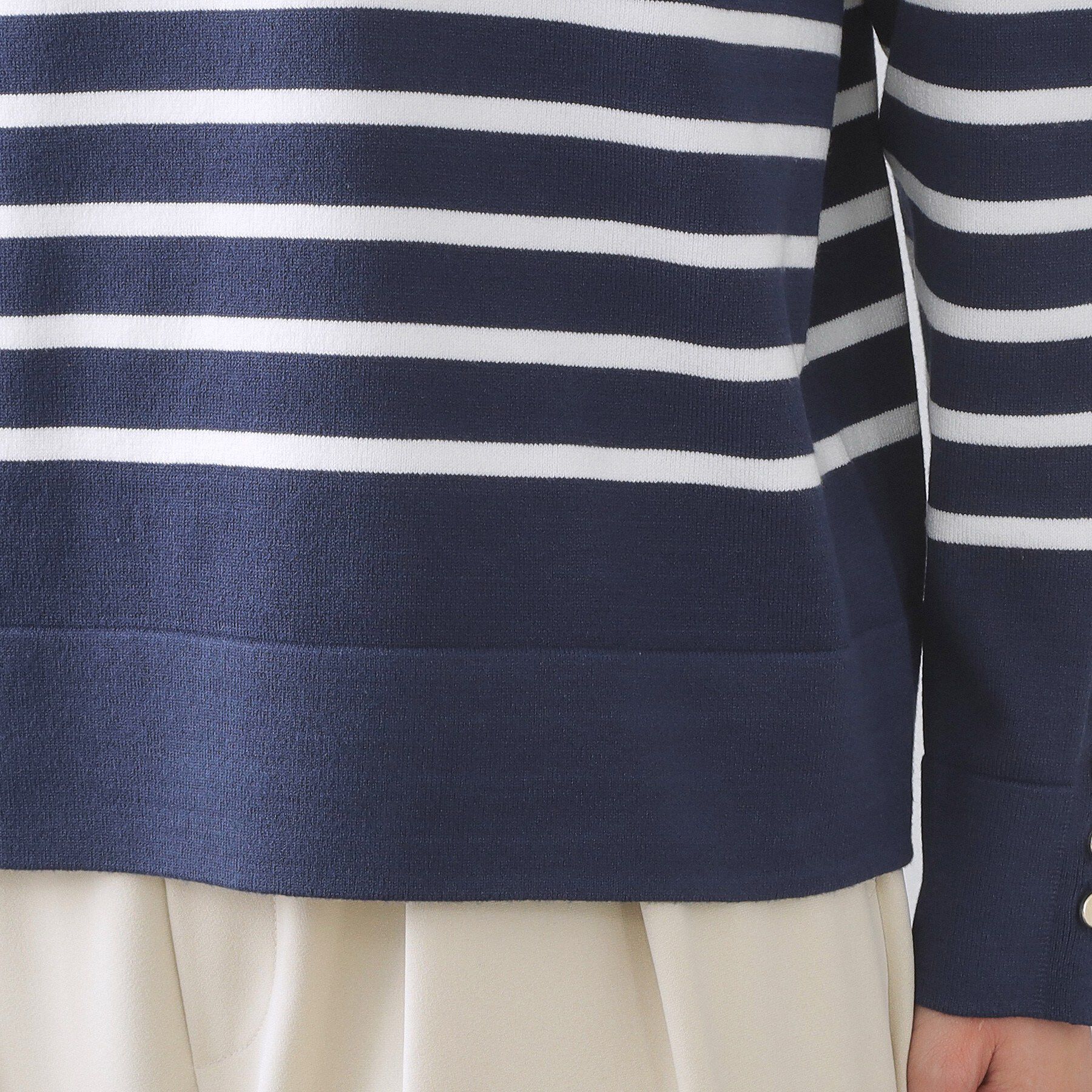 OPAQUE.CLIP「金ボタン使いリラクシーニット【洗濯機OK】」|ニット・セーター|