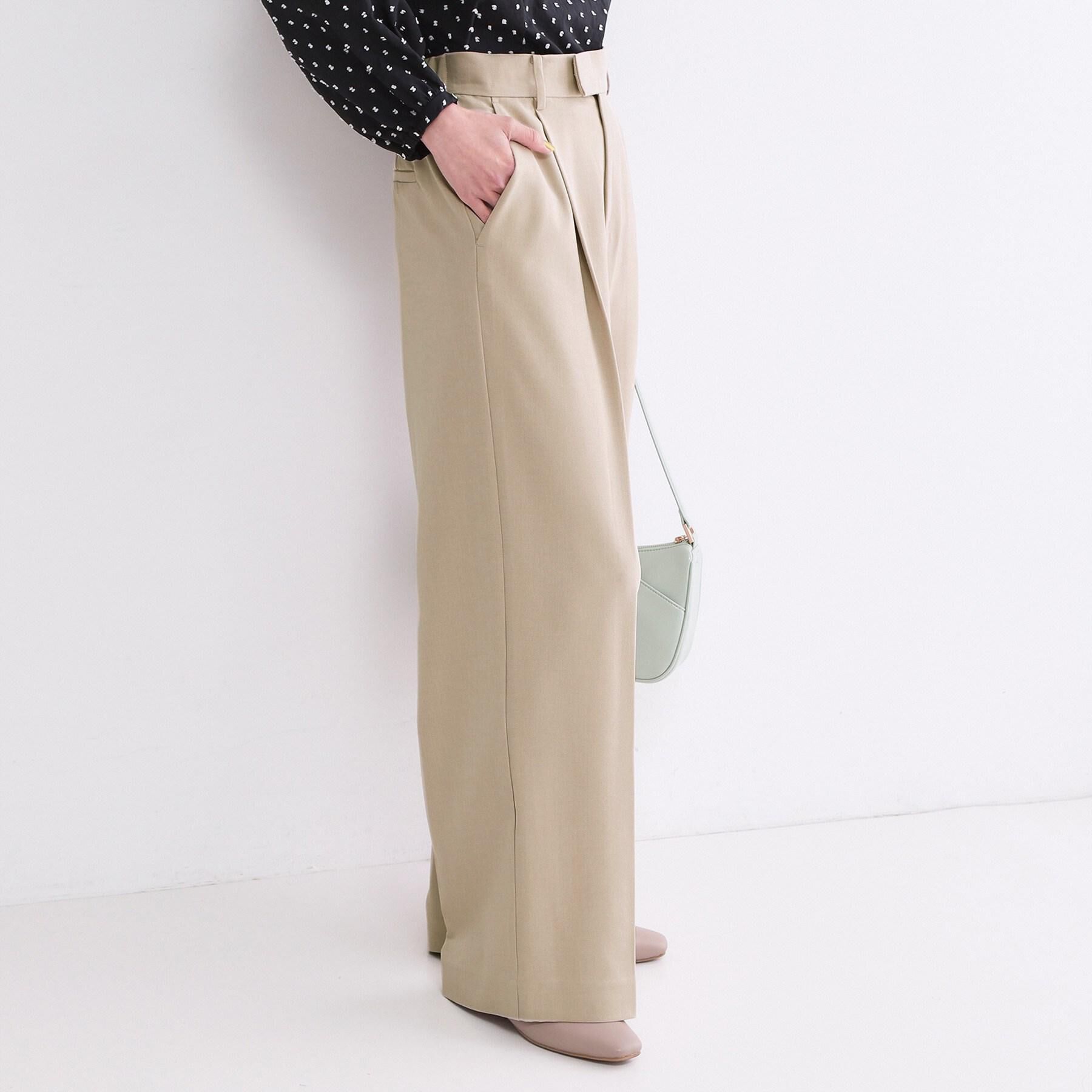 OPAQUE.CLIP「美脚ストレッチストレートワイドパンツ【洗濯機OK】」|その他|