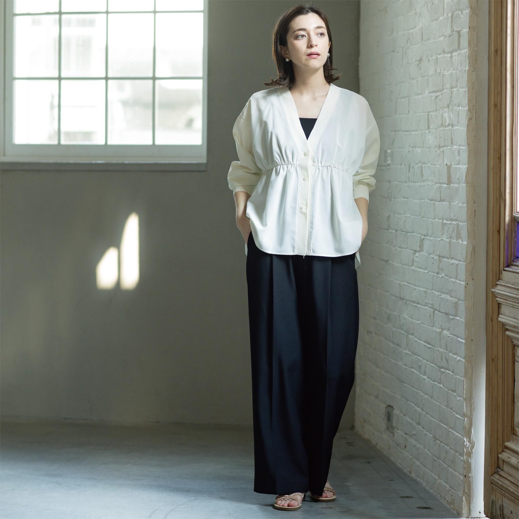 OPAQUE.CLIP「美脚ストレッチストレートワイドパンツ【洗濯機OK】」|その他|