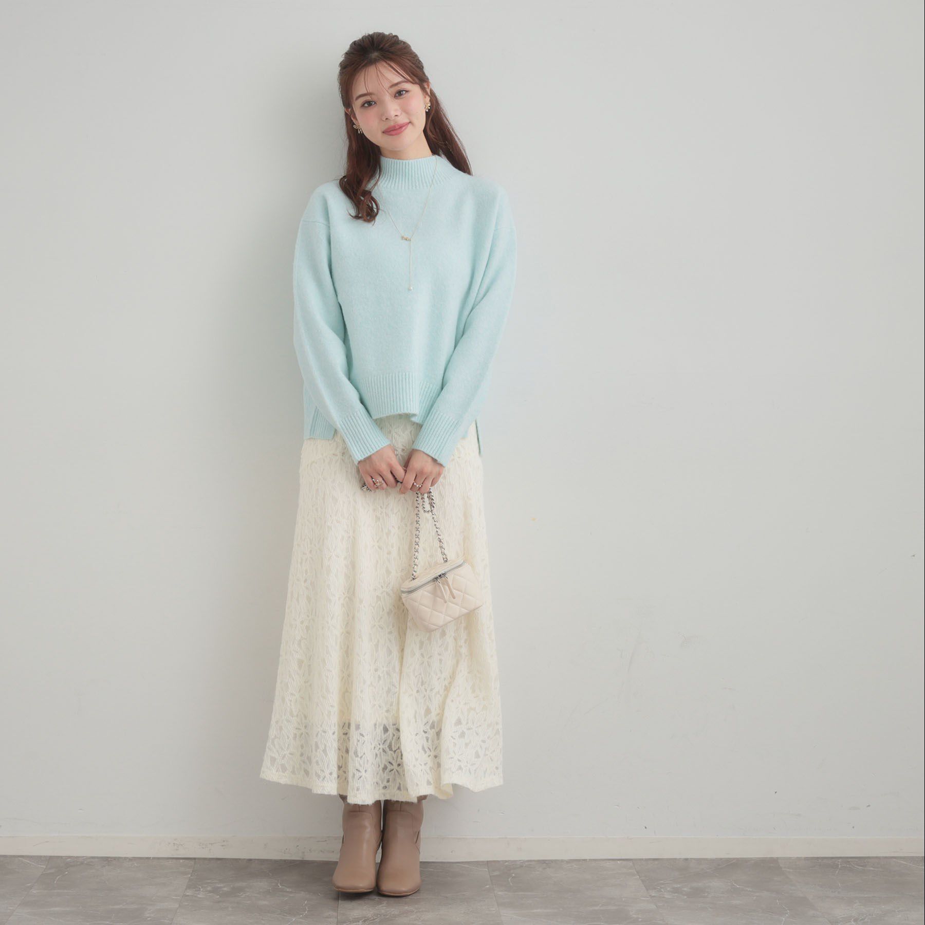 Couture broach「起毛フラワーレーススカート」|スカート|