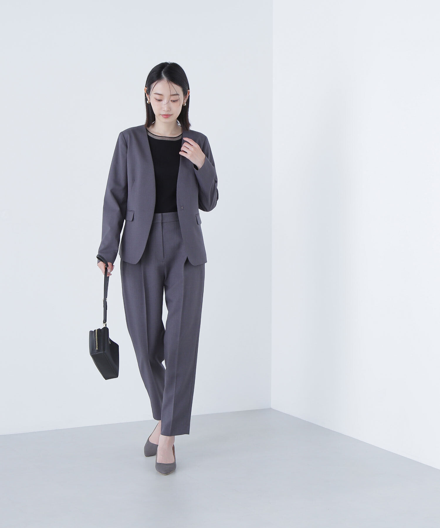  「パウダリーツイルセットアップシリーズ テーパードパンツ」|その他|