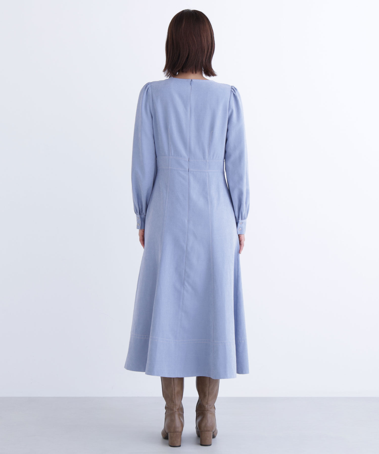  「バイカラーステッチワンピース」|ワンピース|