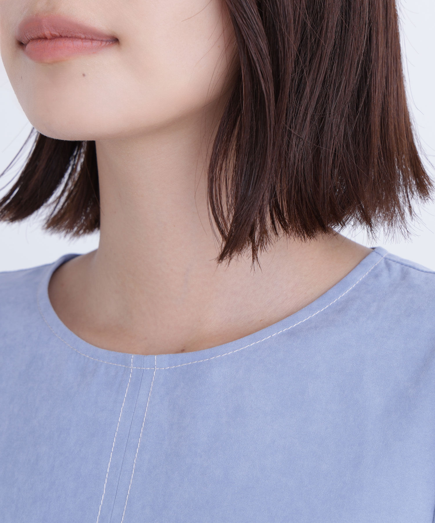  「バイカラーステッチワンピース」|ワンピース|