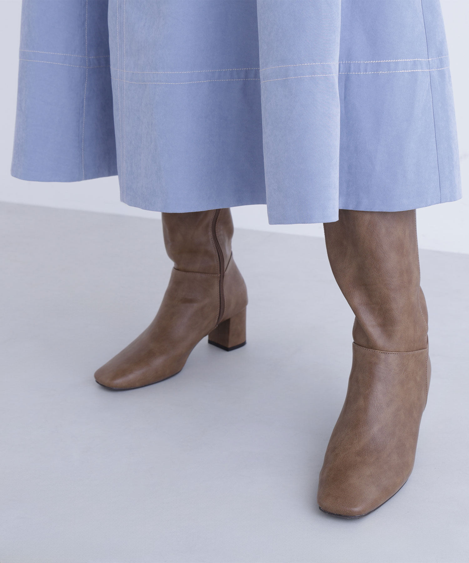  「バイカラーステッチワンピース」|ワンピース|