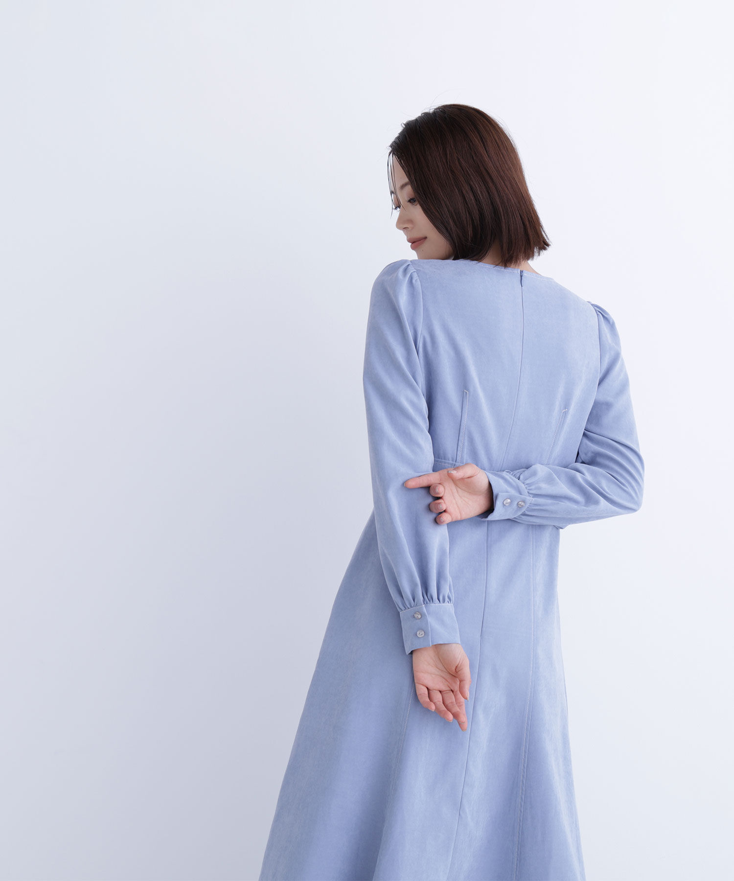  「バイカラーステッチワンピース」|ワンピース|