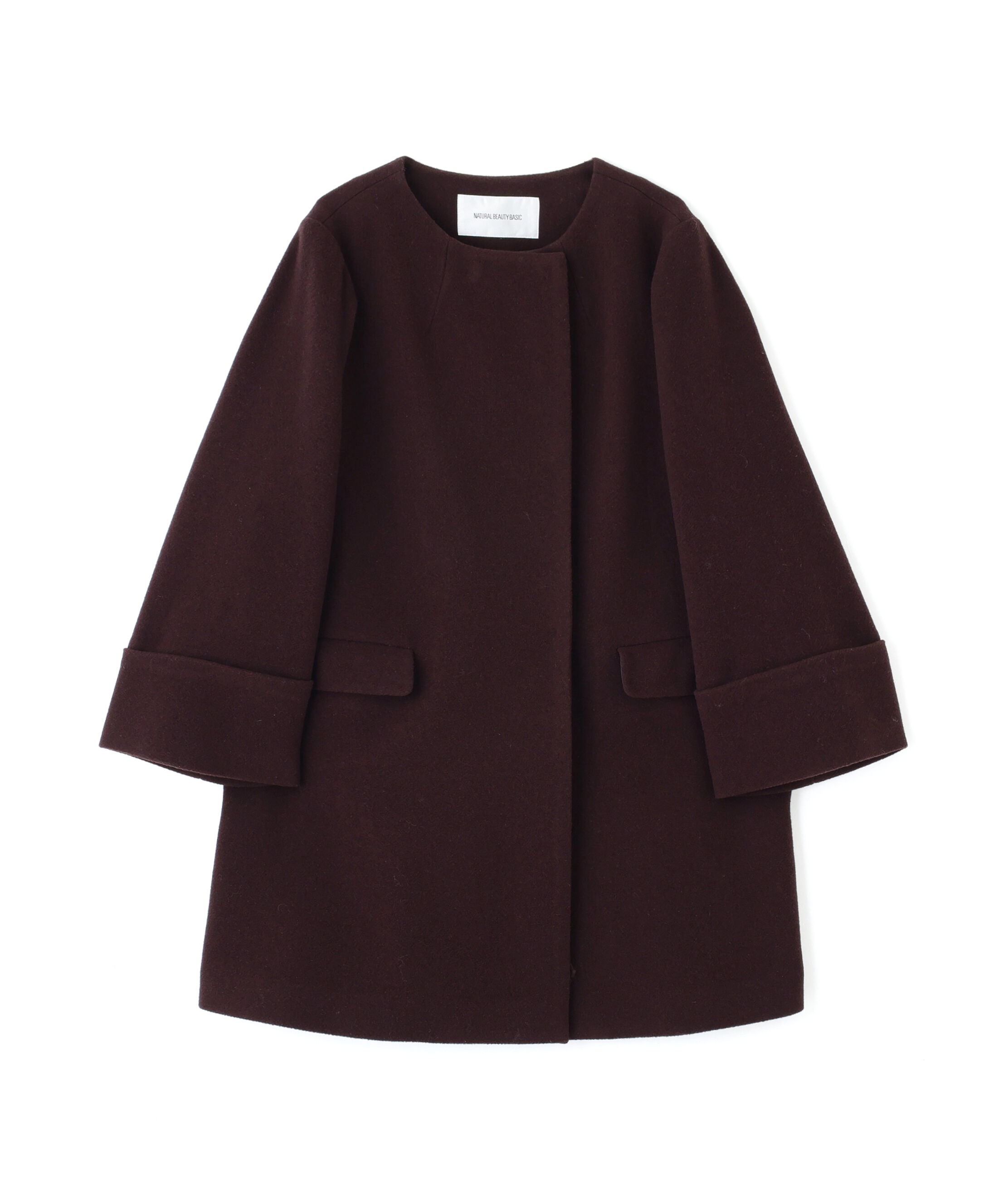  「ノーカラーミドルコート」|ブルゾン・スタジャン|