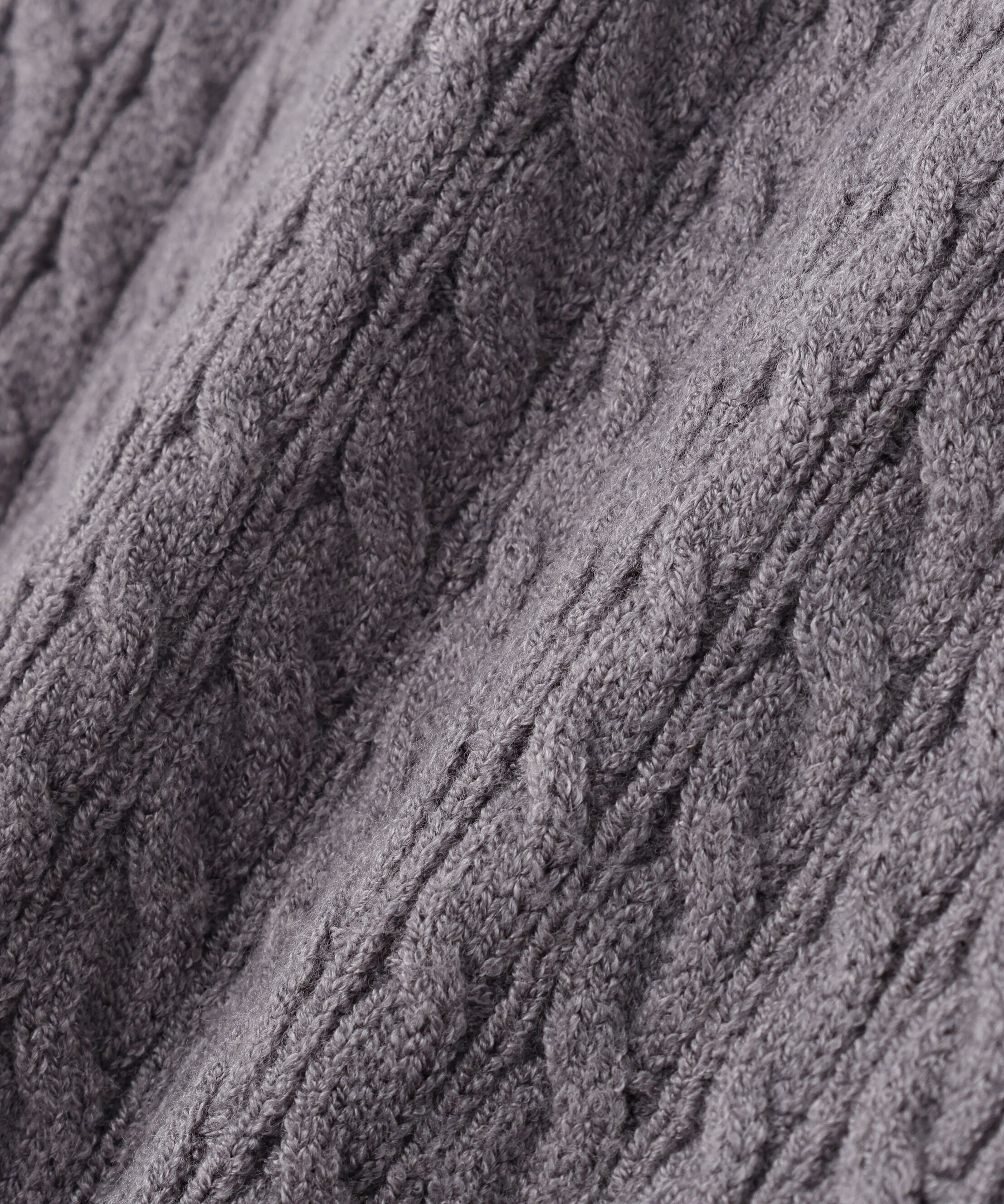  「シャツカラードッキングケーブルニット」|ニット・セーター|