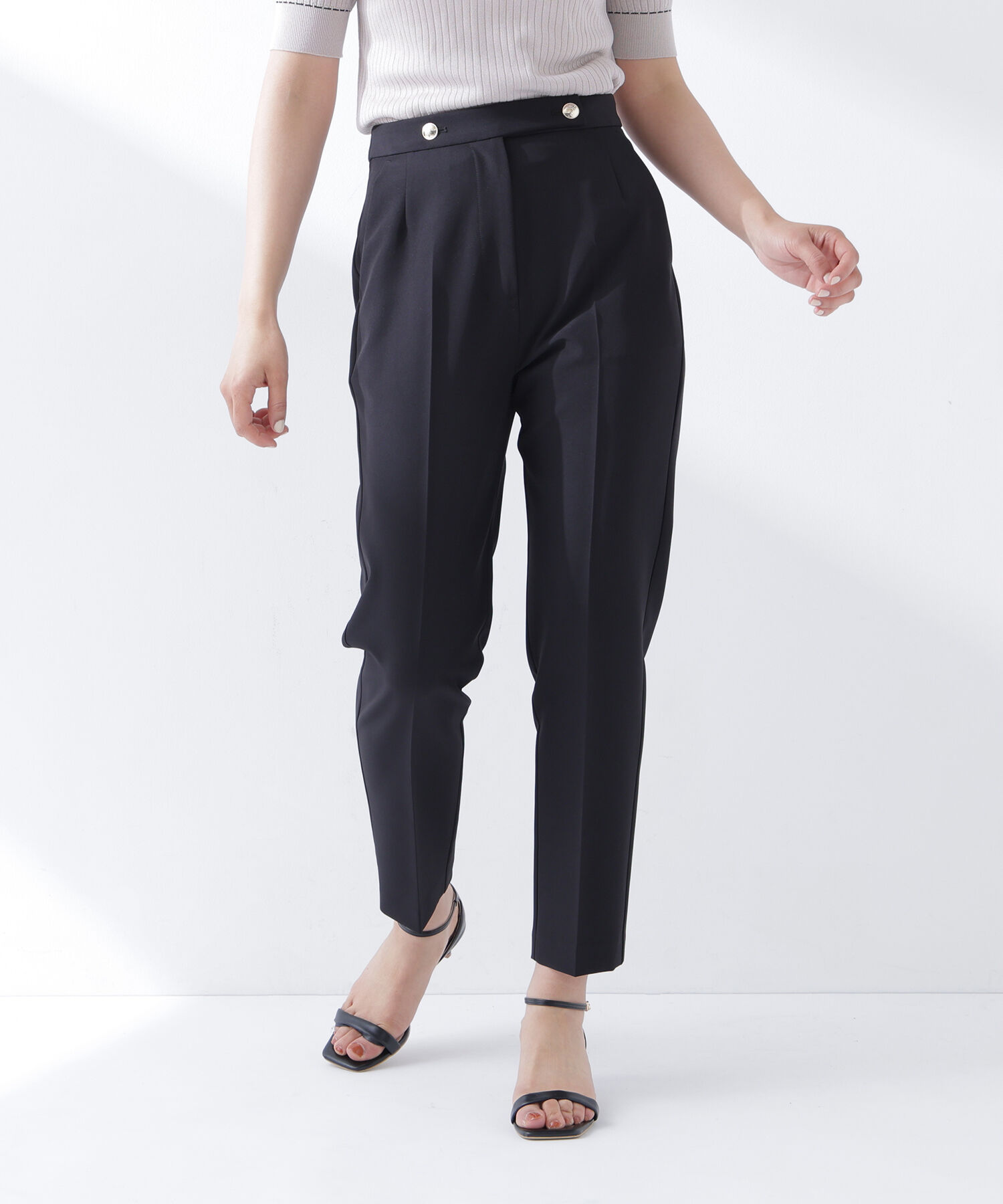  「＜骨格ストレート＞メタルポイントアンクルパンツ」|その他|