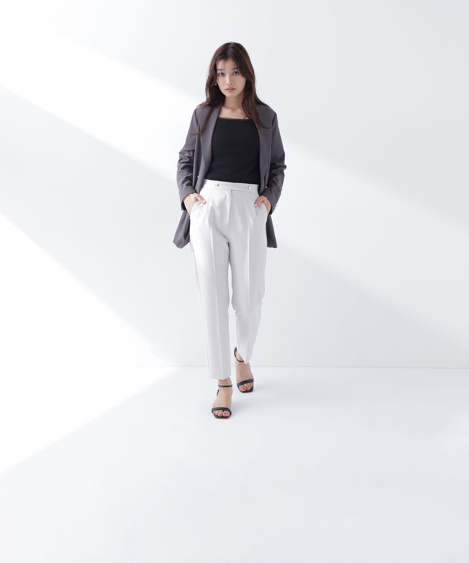  「＜骨格ストレート＞メタルポイントアンクルパンツ」|その他|