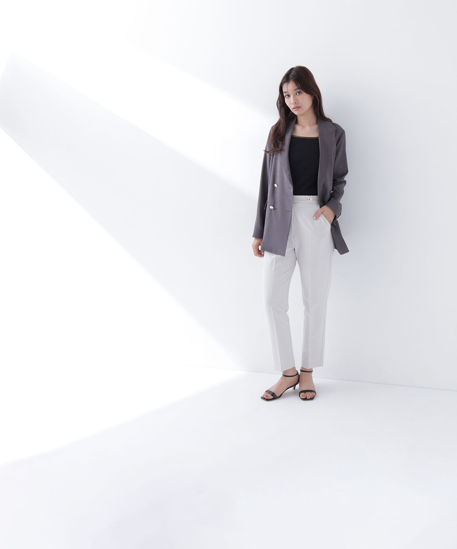  「＜骨格ストレート＞メタルポイントアンクルパンツ」|その他|