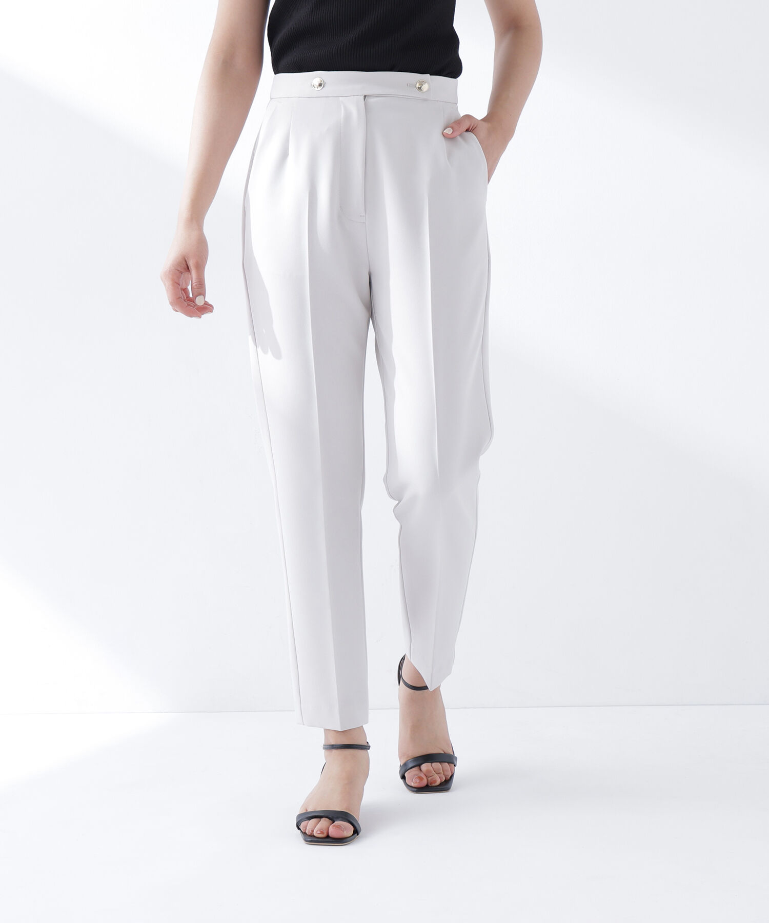  「＜骨格ストレート＞メタルポイントアンクルパンツ」|その他|