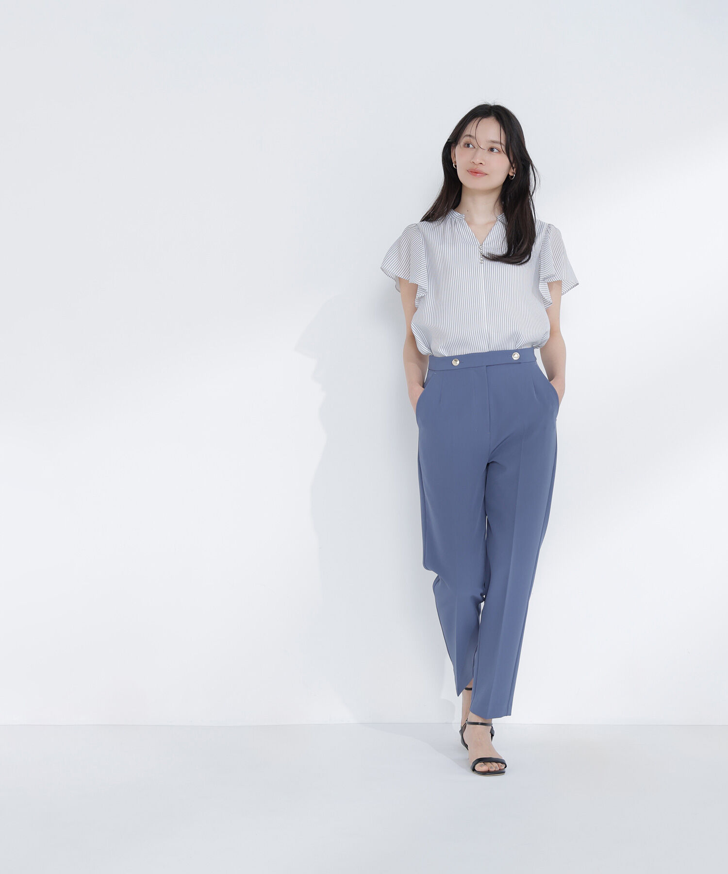  「＜骨格ストレート＞メタルポイントアンクルパンツ」|その他|