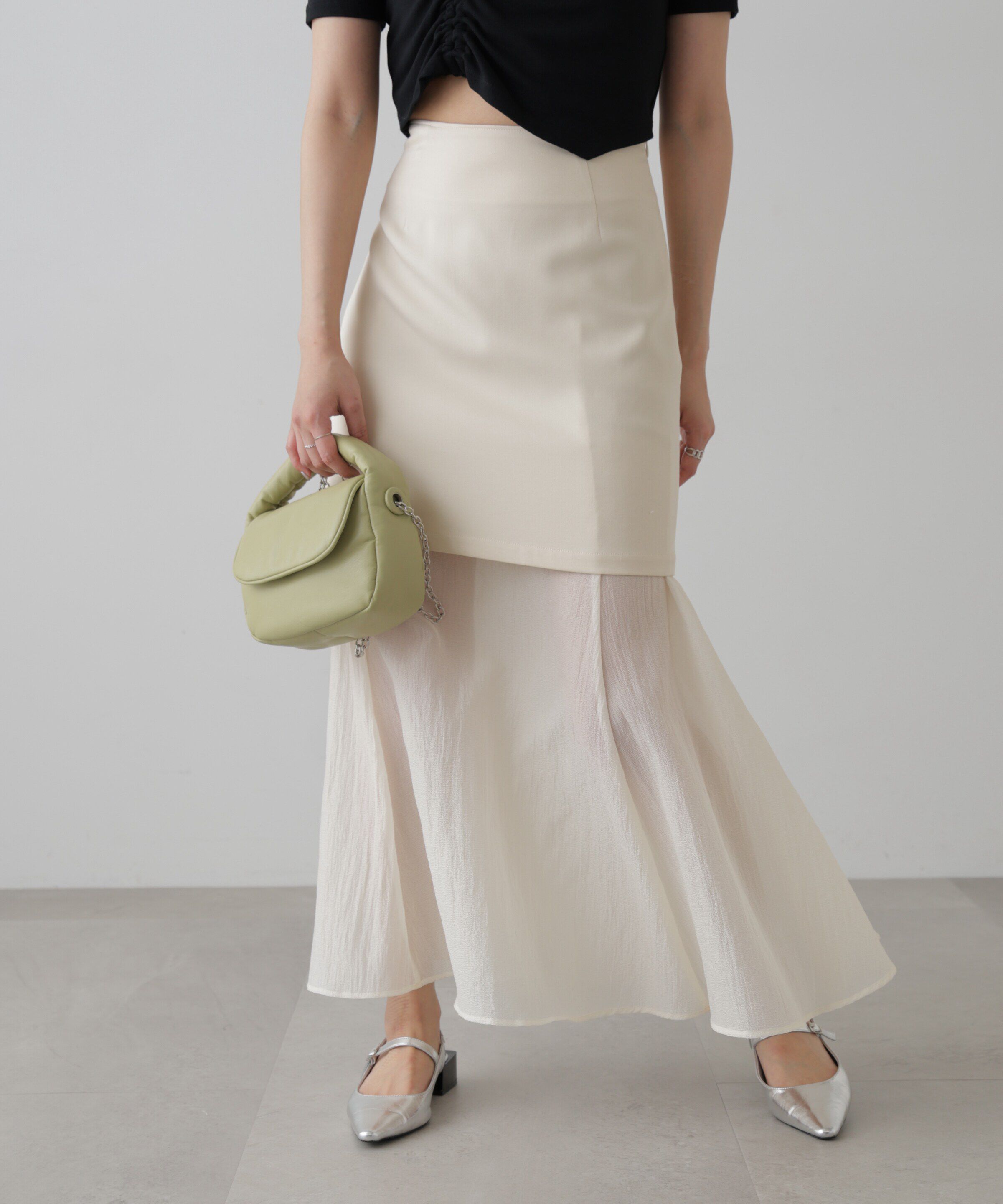  「シアー2wayマーメイドスカート」|スカート|