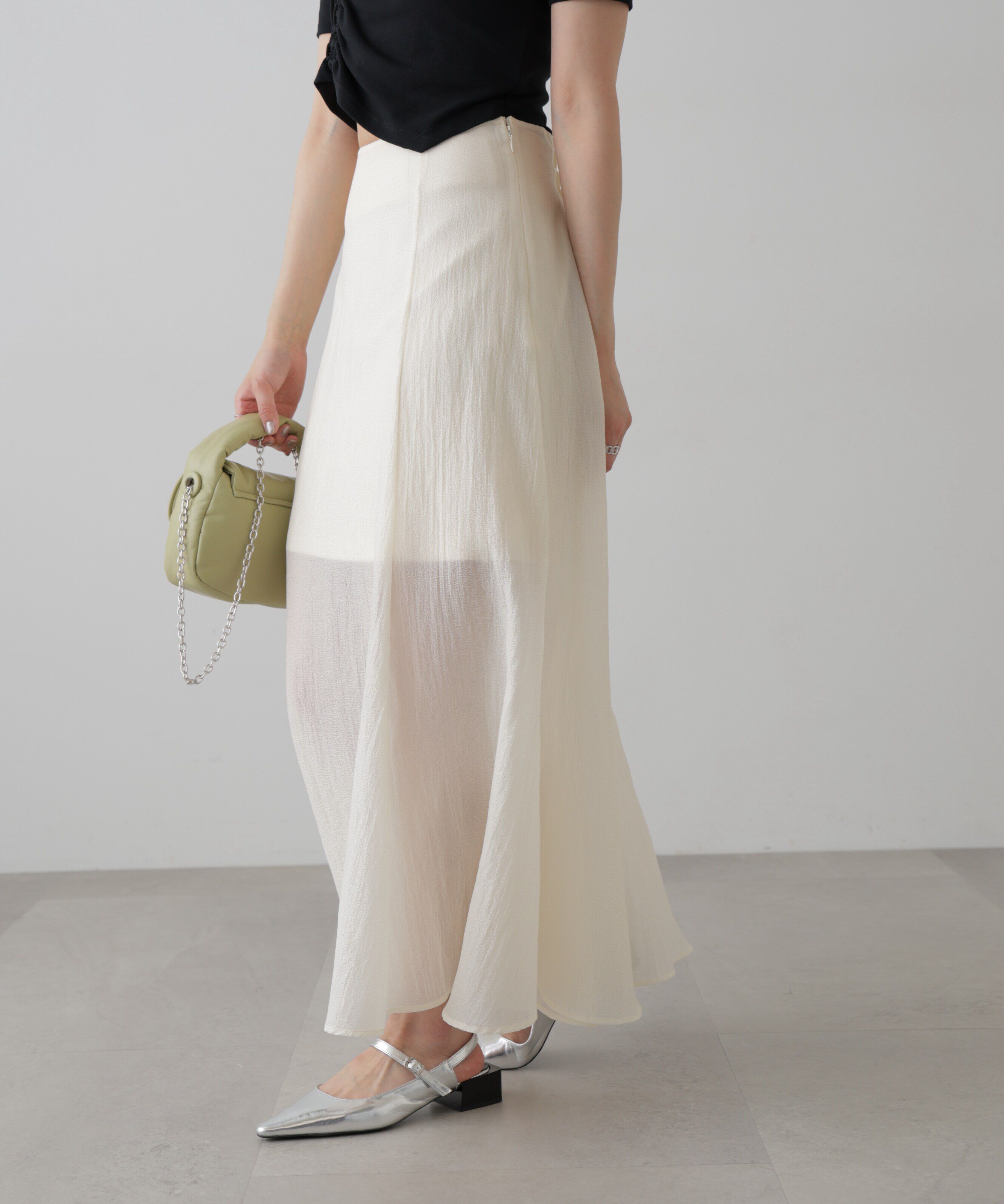  「シアー2wayマーメイドスカート」|スカート|