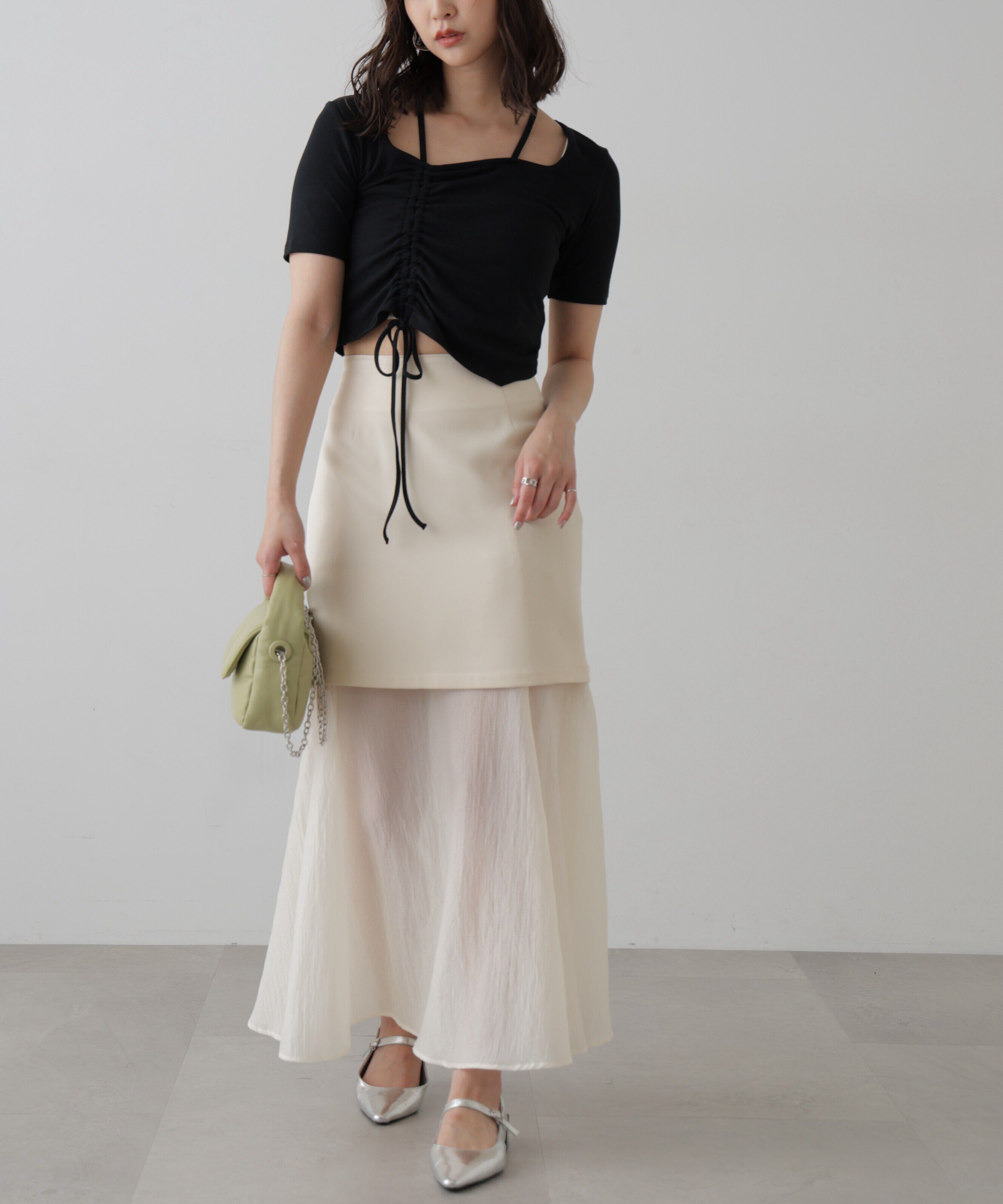  「シアー2wayマーメイドスカート」|スカート|