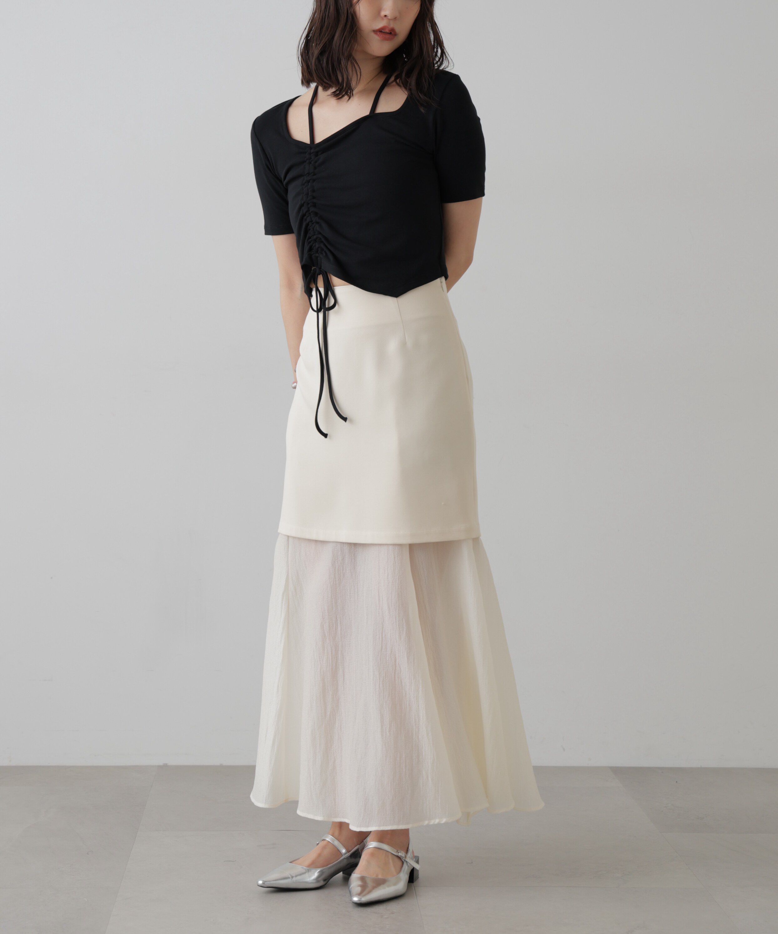  「シアー2wayマーメイドスカート」|スカート|