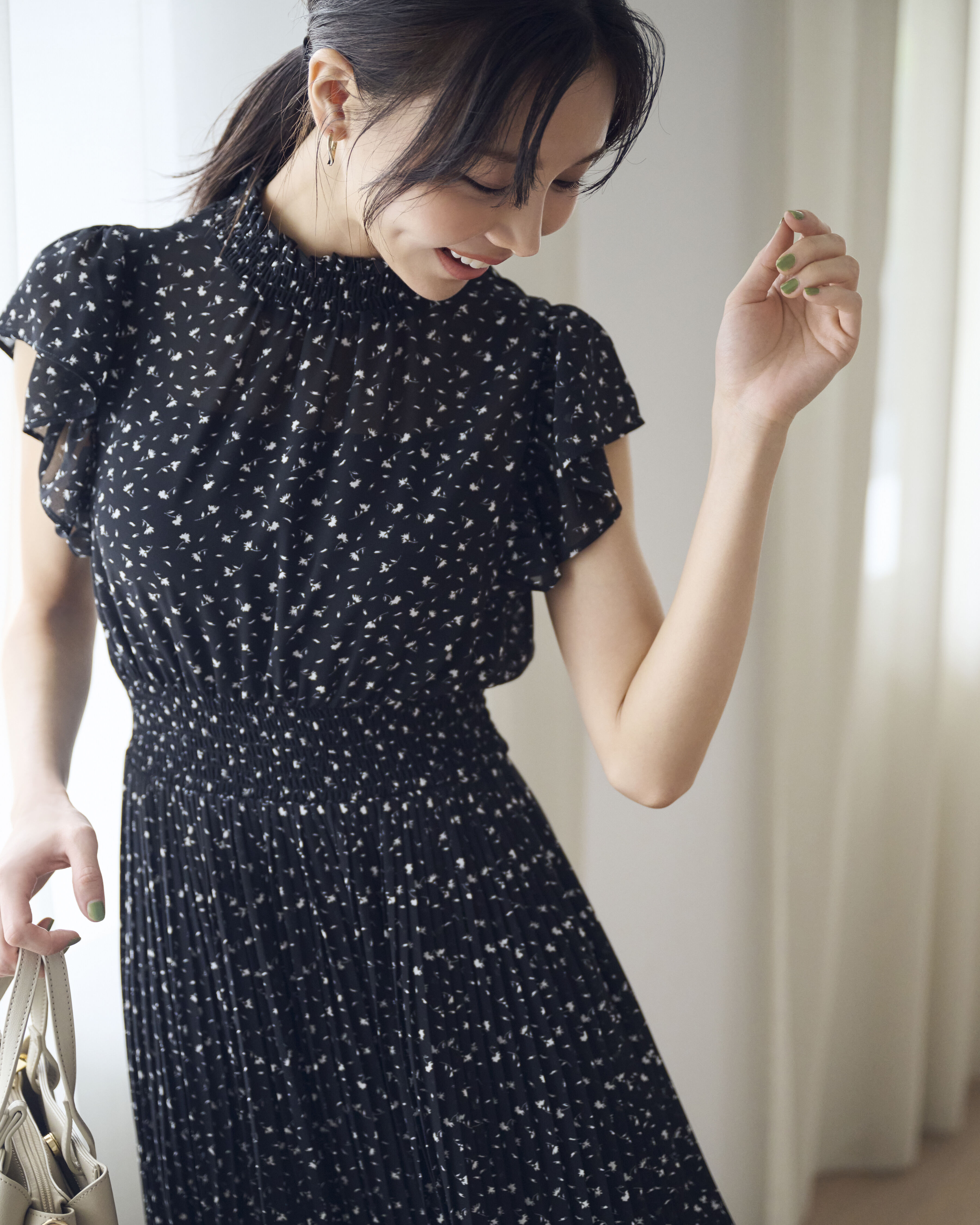 PROPORTION BODY DRESSING「シフォン楊柳プリーツワンピース」|ワンピース|