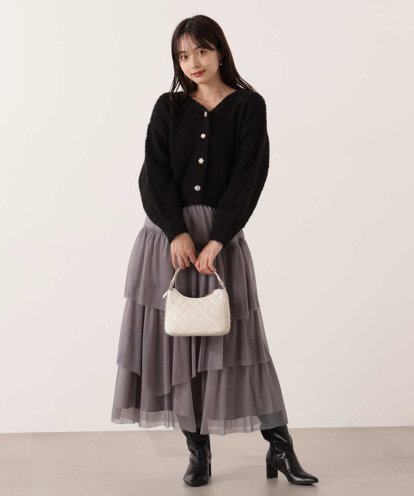 PROPORTION BODY DRESSING「《EDIT COLOGNE》エアリーティアードスカート 25AW」|スカート|