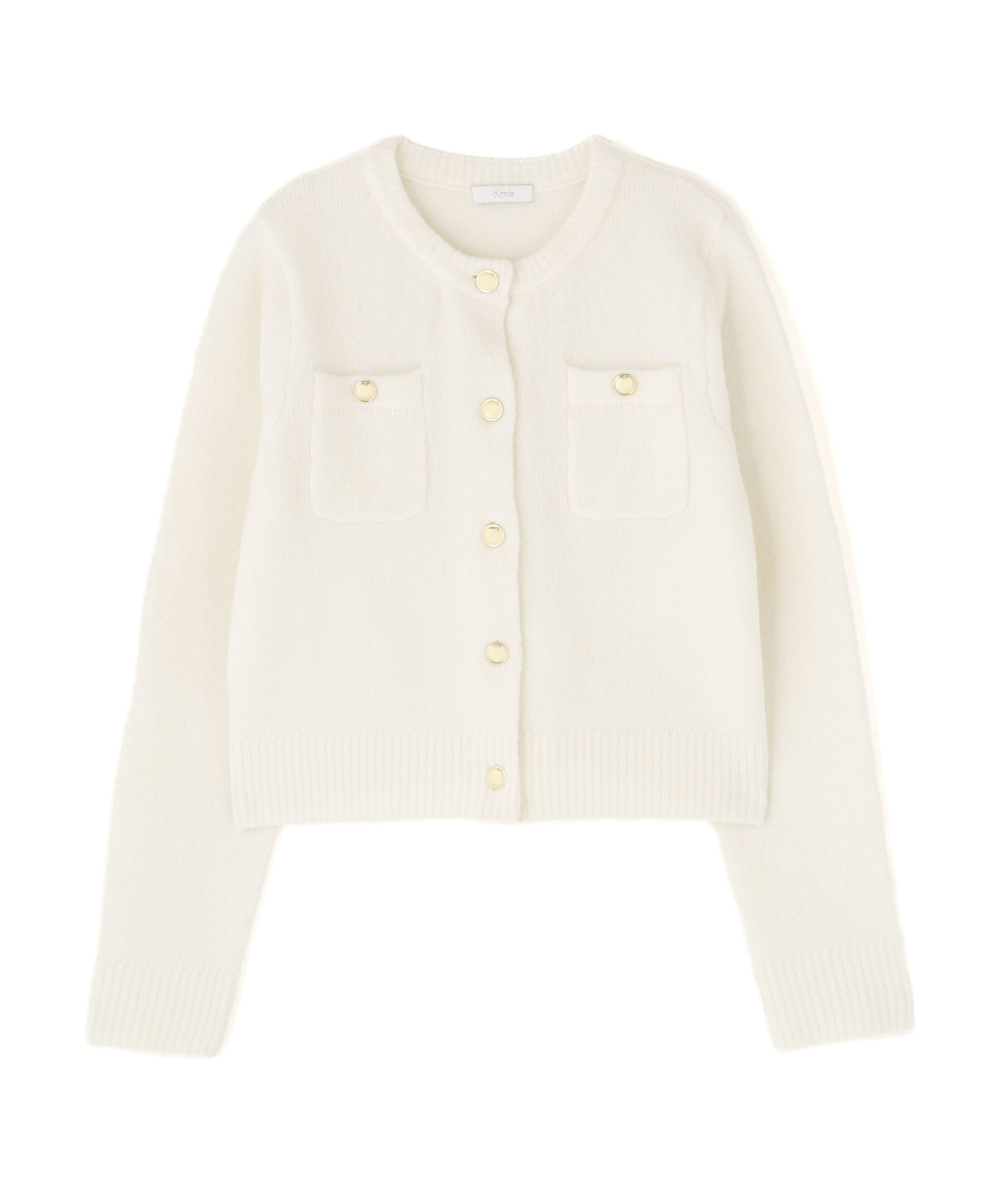 PROPORTION BODY DRESSING「釦POINTウール混カーディガン 25AW」|カーディガン|