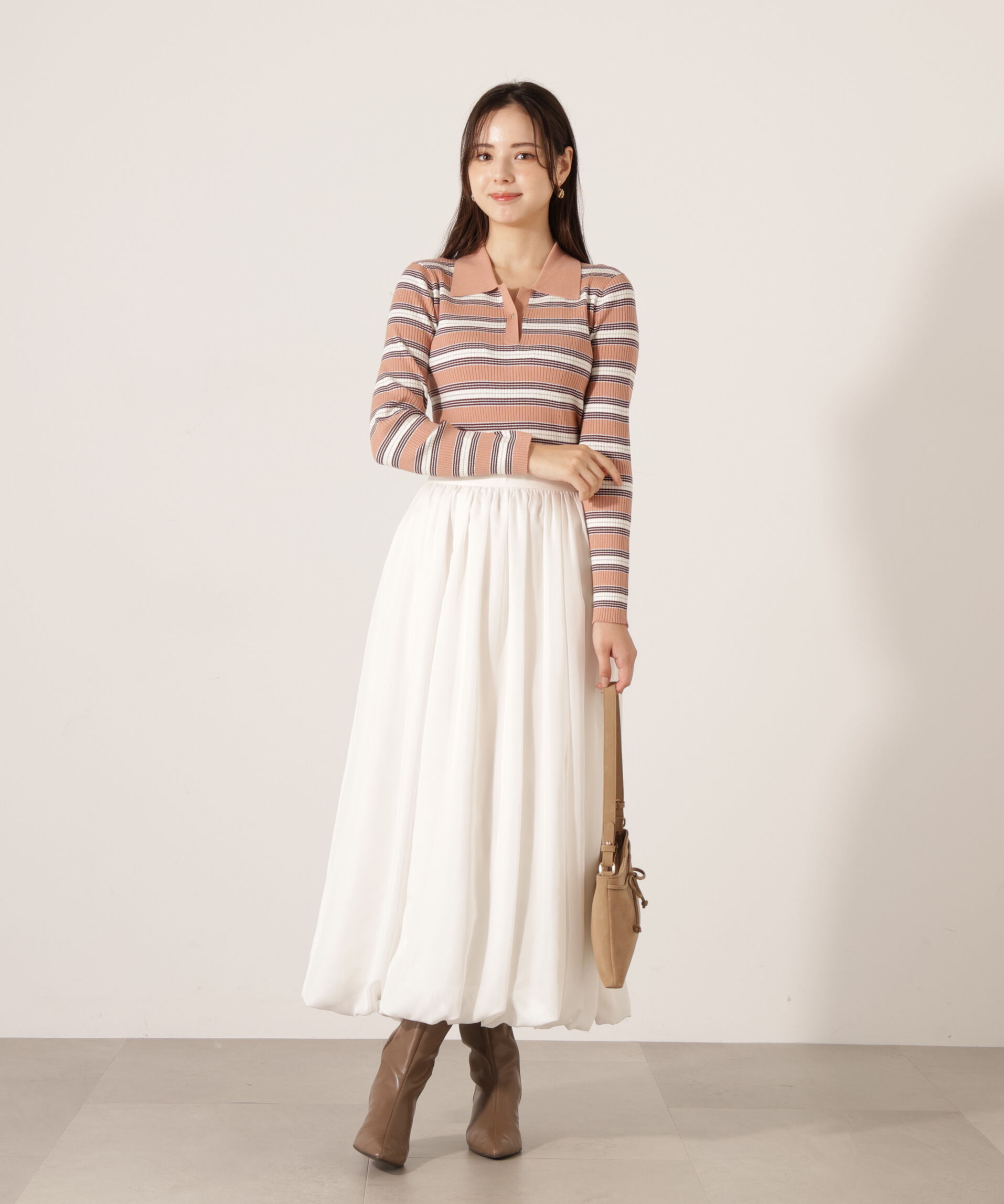 PROPORTION BODY DRESSING「ポロボーダーニット　25AW」|ニット・セーター|