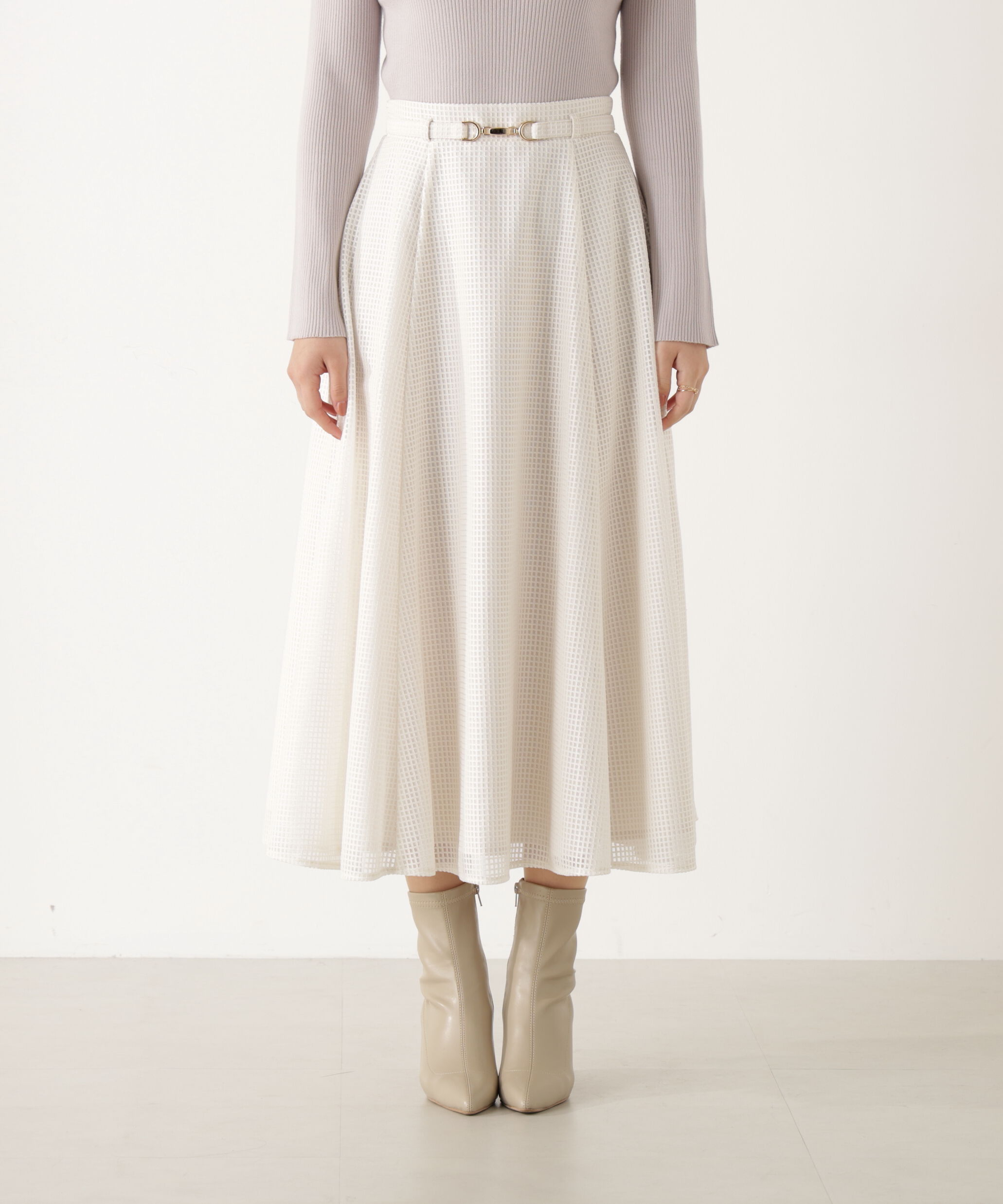 PROPORTION BODY DRESSING「ビット付きシアーメッシュスカート」|スカート|