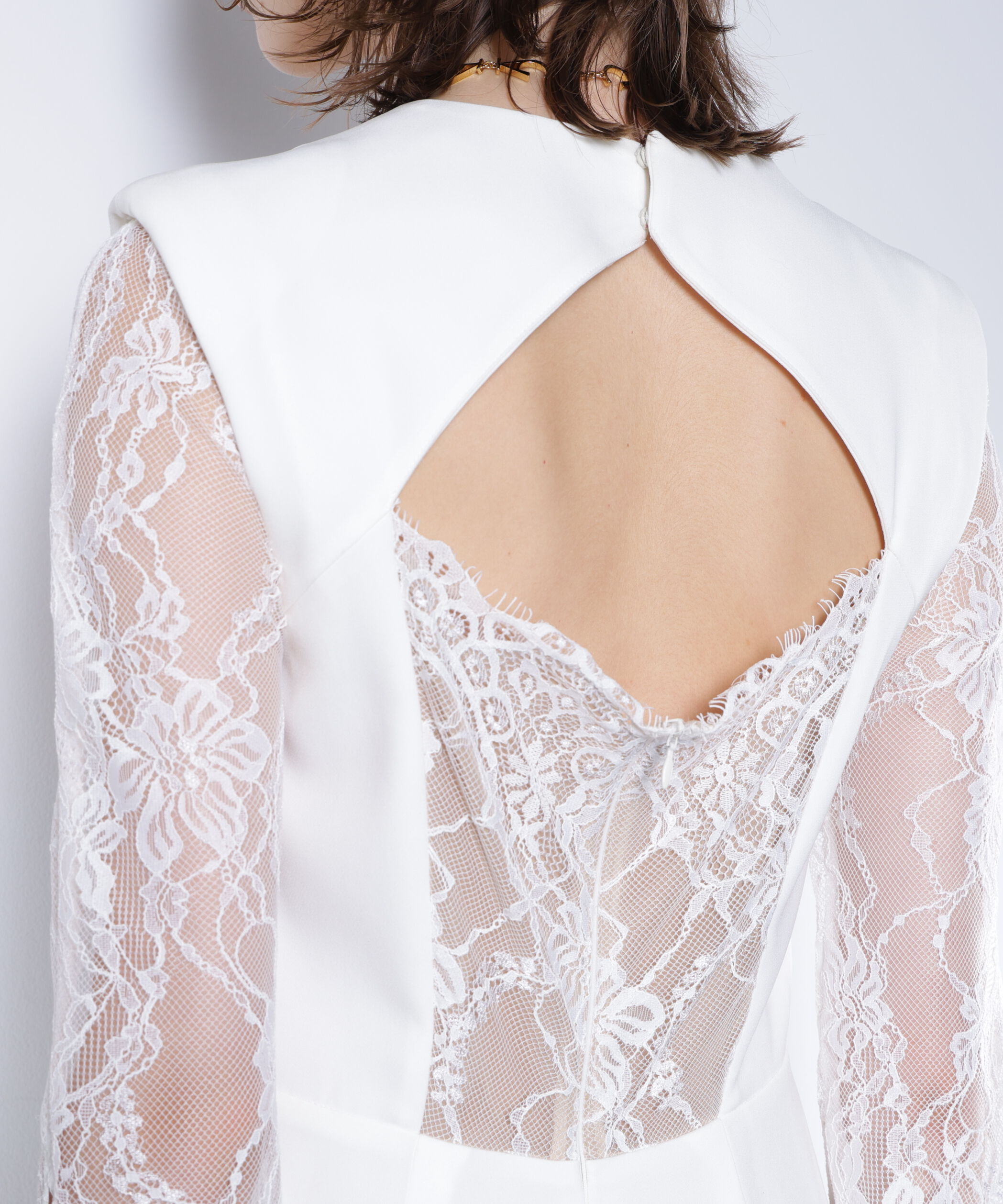  「ベアカットレースコンビドレス _」|ワンピース|