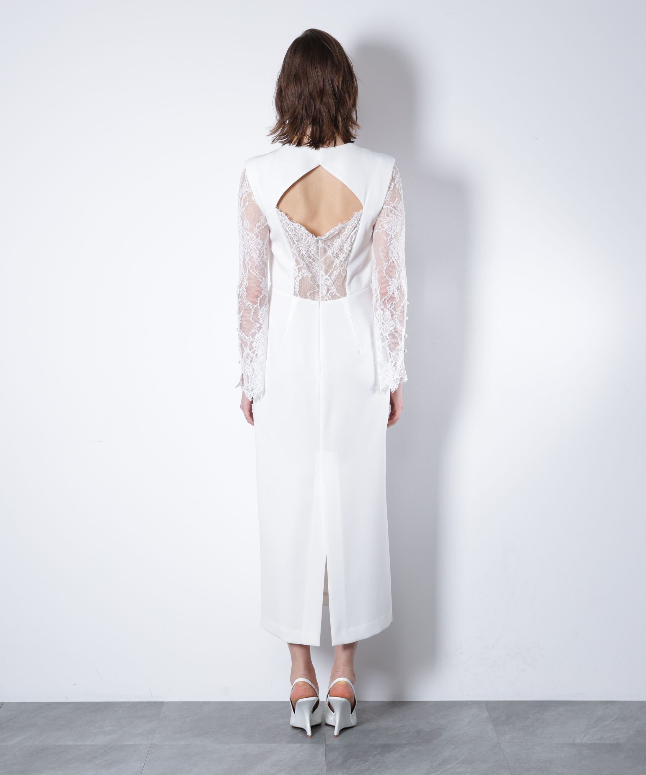  「ベアカットレースコンビドレス _」|ワンピース|