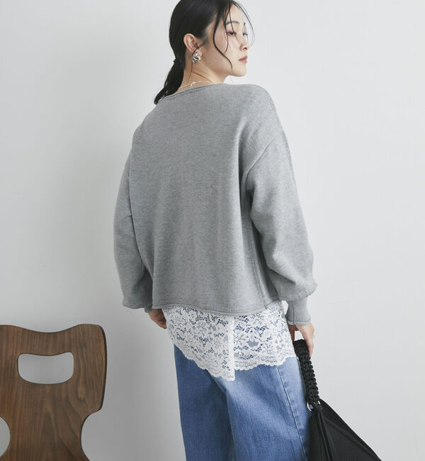 Doux archives「カーリングボートネックニットプルオーバー」|ニット・セーター|