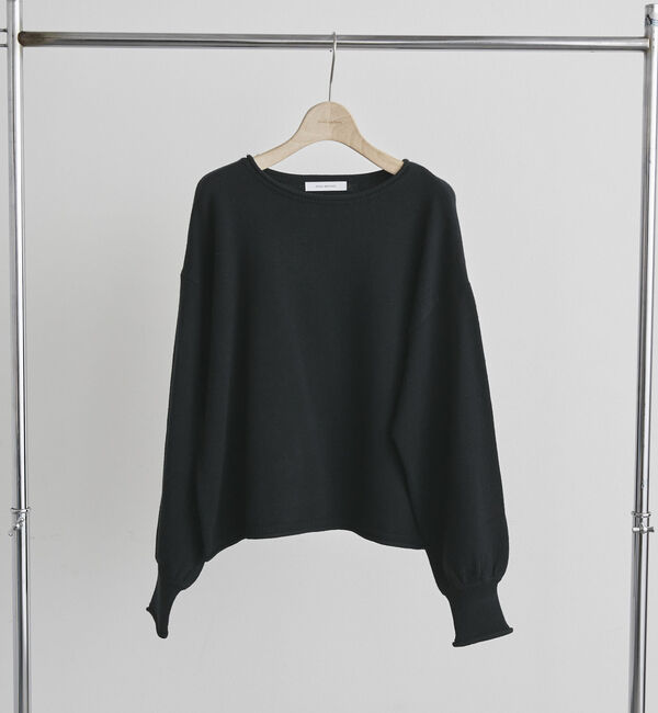 Doux archives「カーリングボートネックニットプルオーバー」|ニット・セーター|BLACK