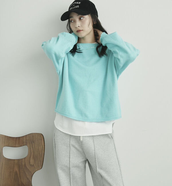Doux archives「カーリングボートネックニットプルオーバー」|ニット・セーター|