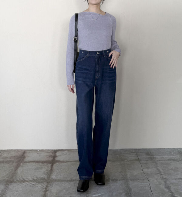 Doux archives「ニュアンスネックリブニット」|ニット・セーター|