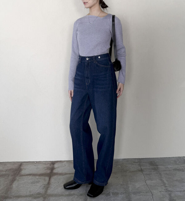 Doux archives「ニュアンスネックリブニット」|ニット・セーター|