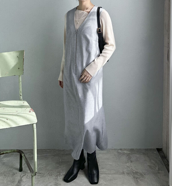 Doux archives「ニュアンスネックリブニット」|ニット・セーター|