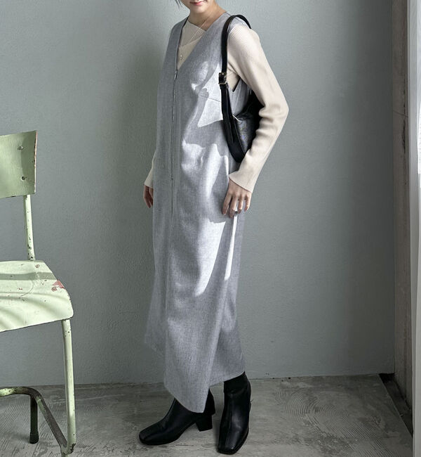 Doux archives「ニュアンスネックリブニット」|ニット・セーター|